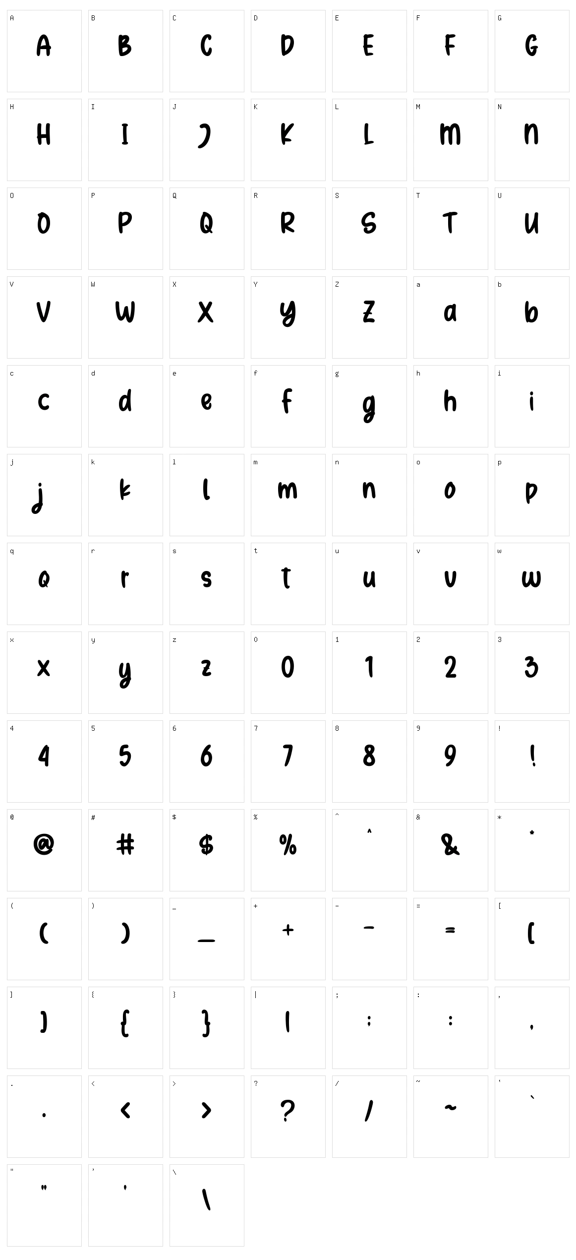 Summery Character Set