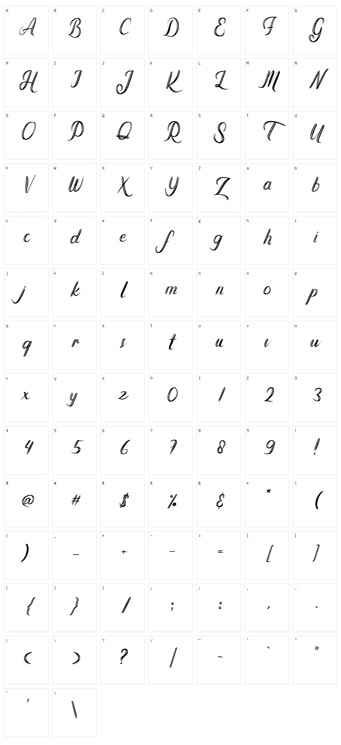 Ealifise Character Set