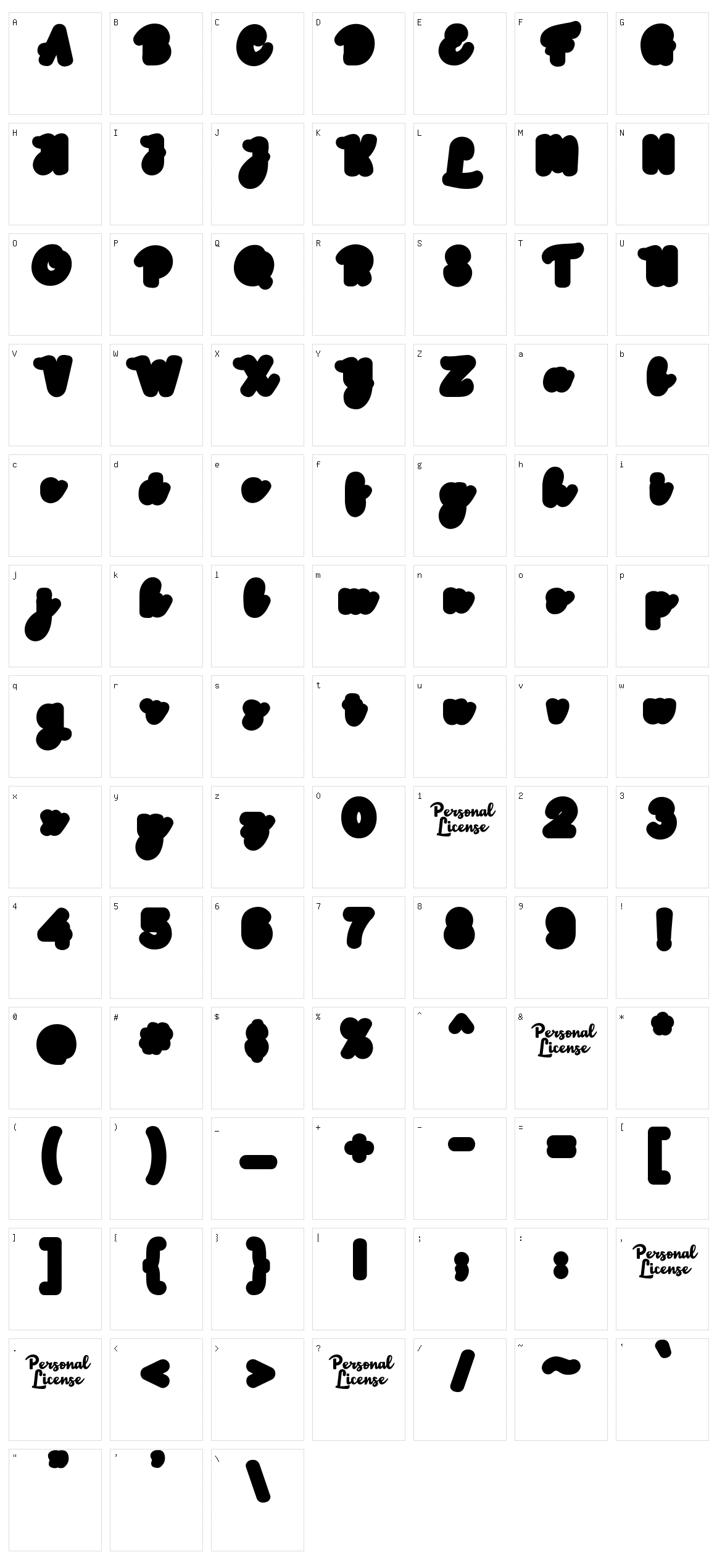 Choko Milky Character Set