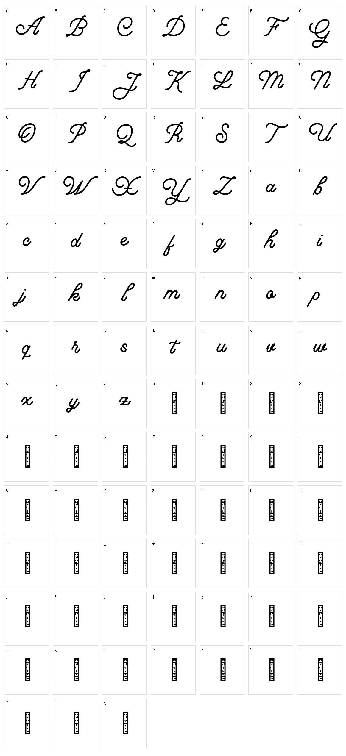 Florista Character Set