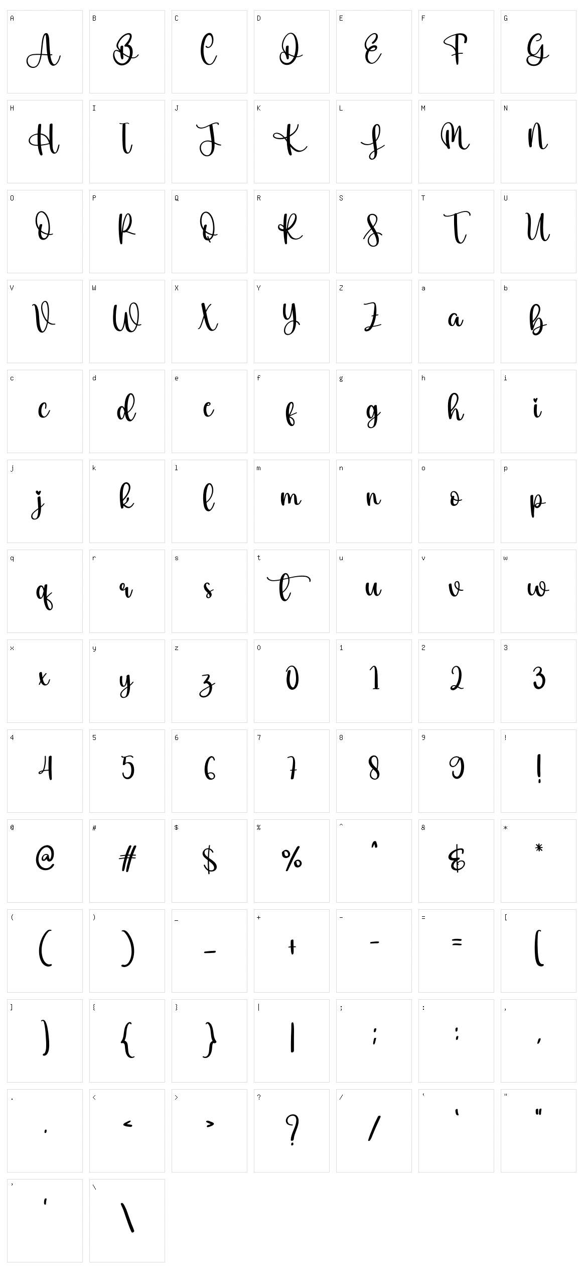 Rainbow Character Set