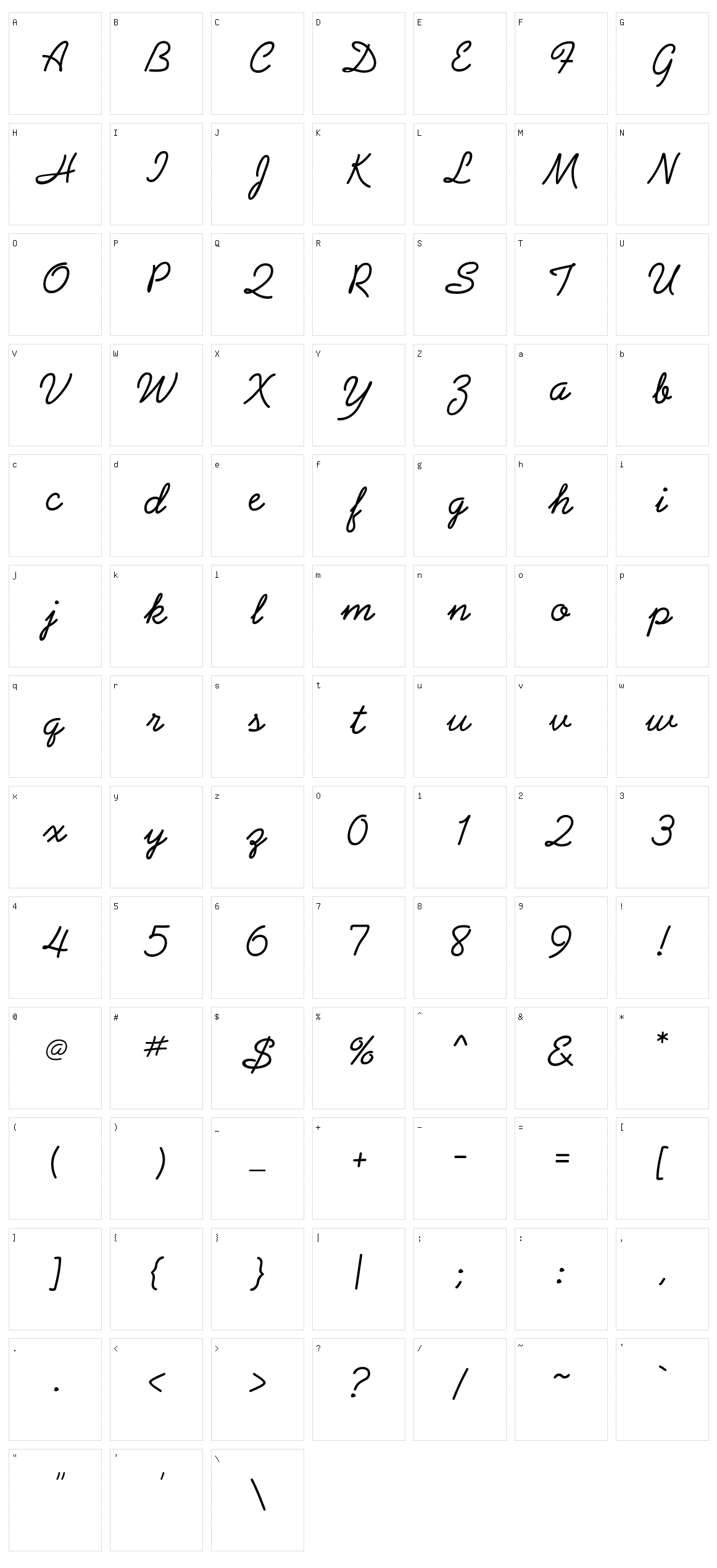 Prelude FLF Character Set