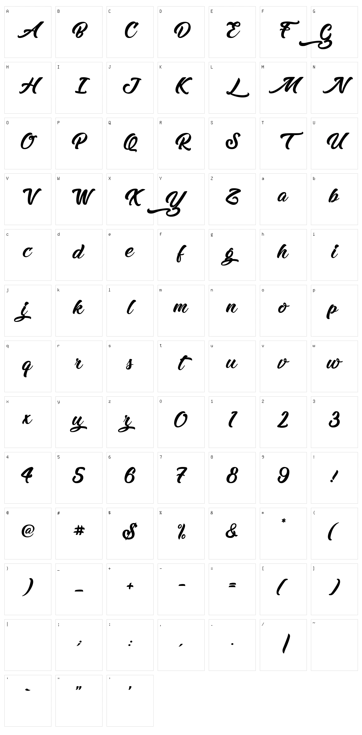 Zomtam Thai Character Set