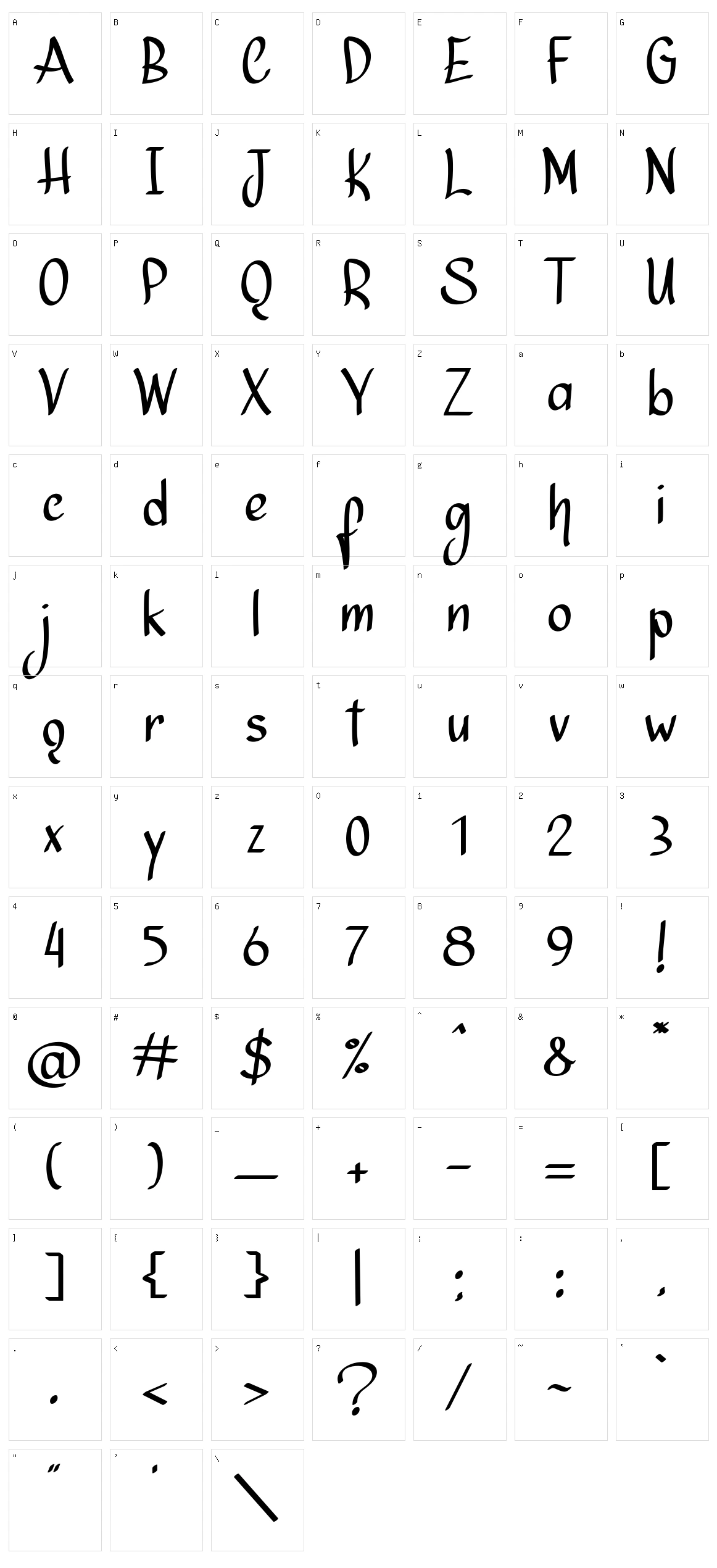 Ninja Julietta Character Set