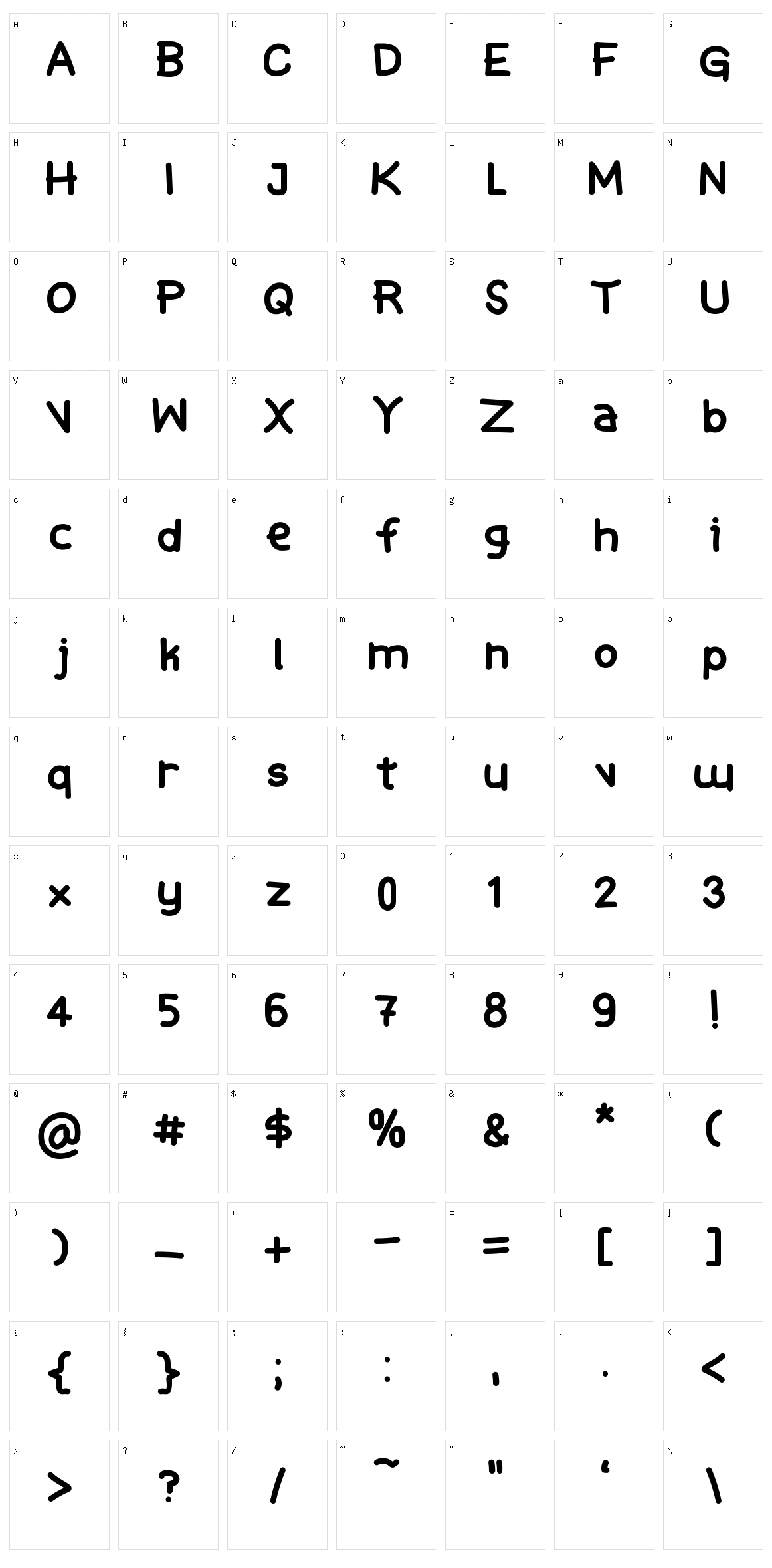 Kaylafiz Character Set