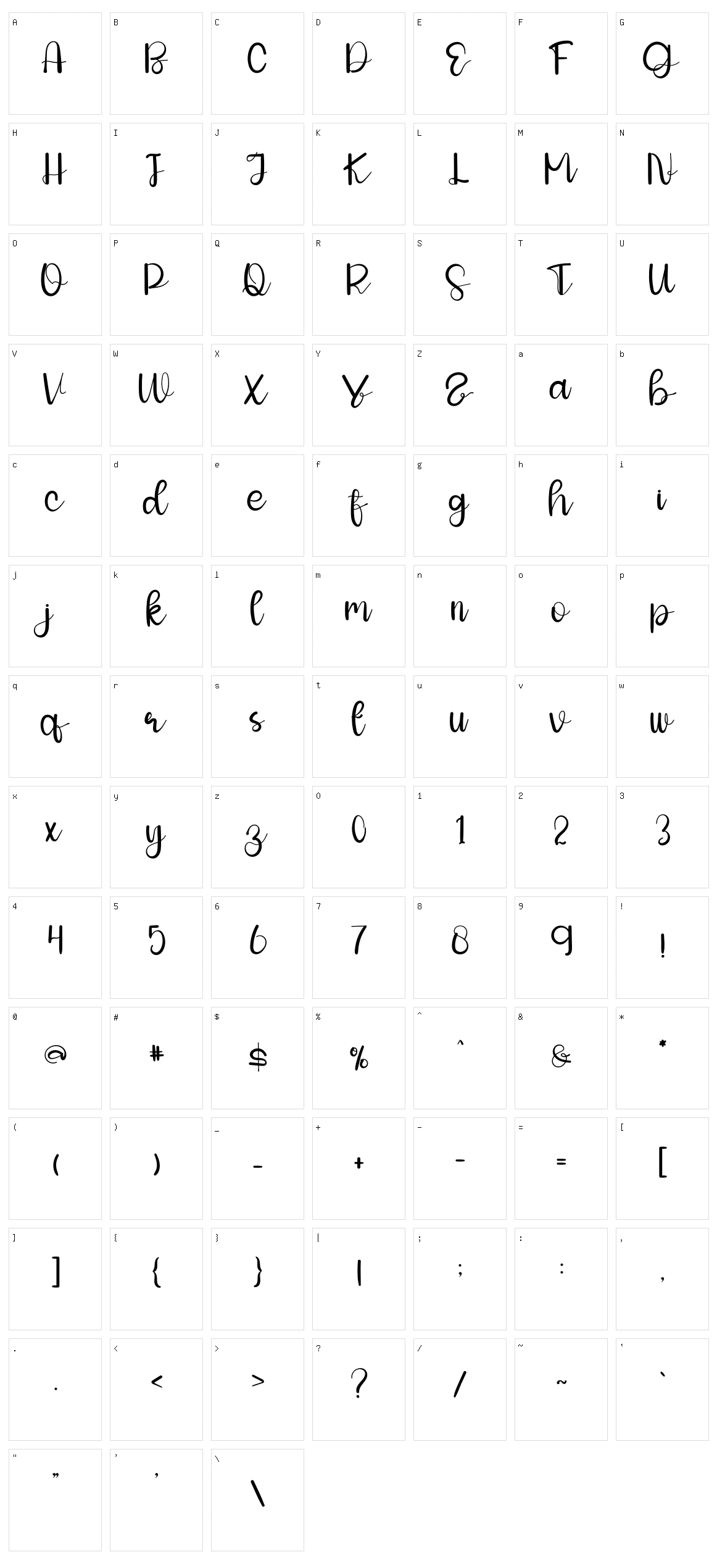 The Fashions Character Set