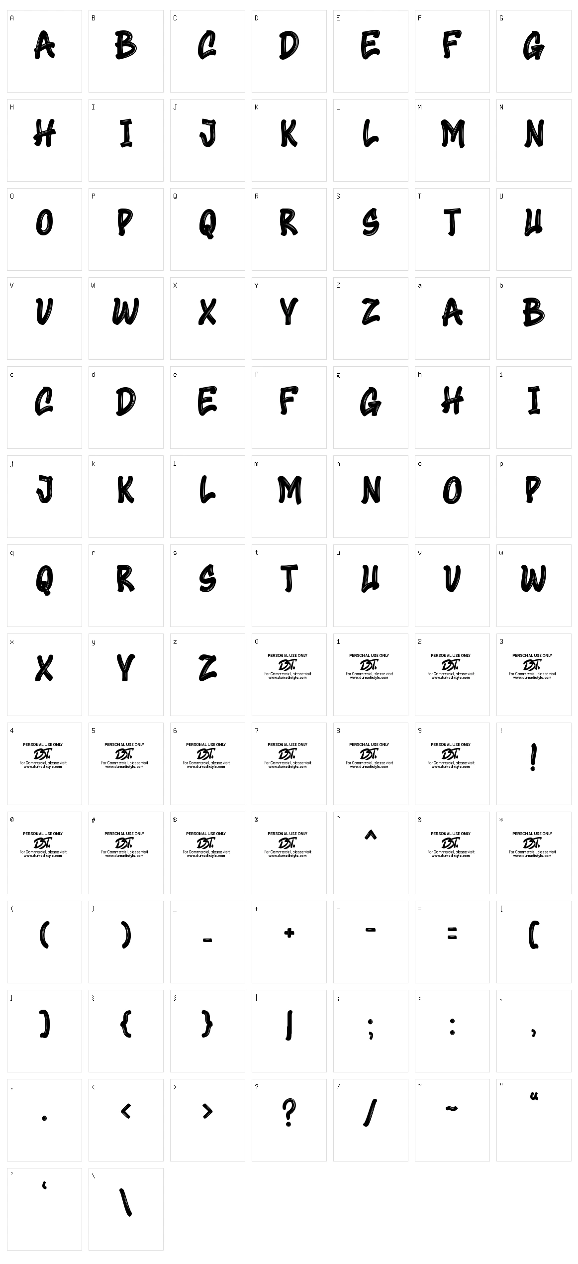 Crazy Dream Character Set