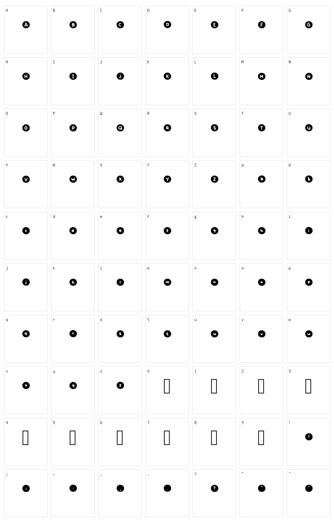 White Pearls Character Set