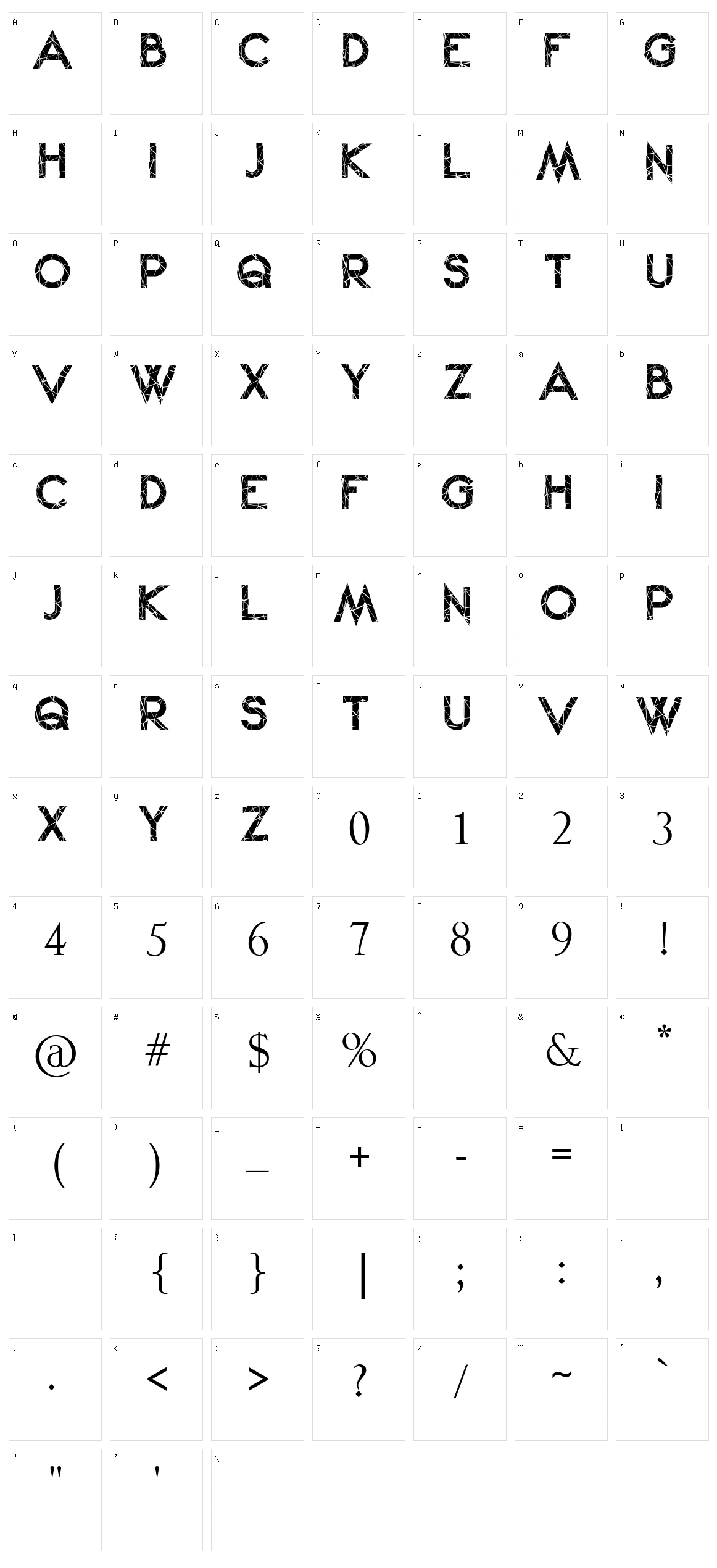 Winter Kei Character Set