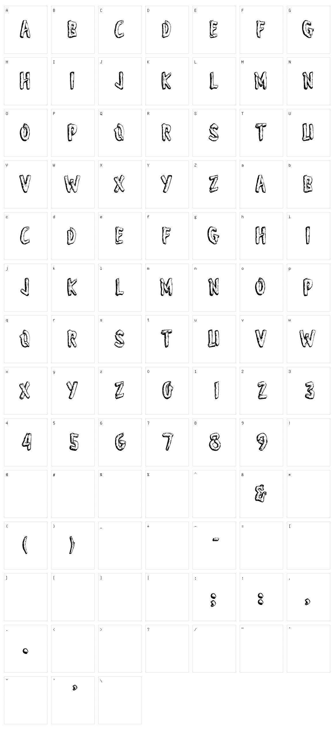 Wonder of Yosemite Character Set