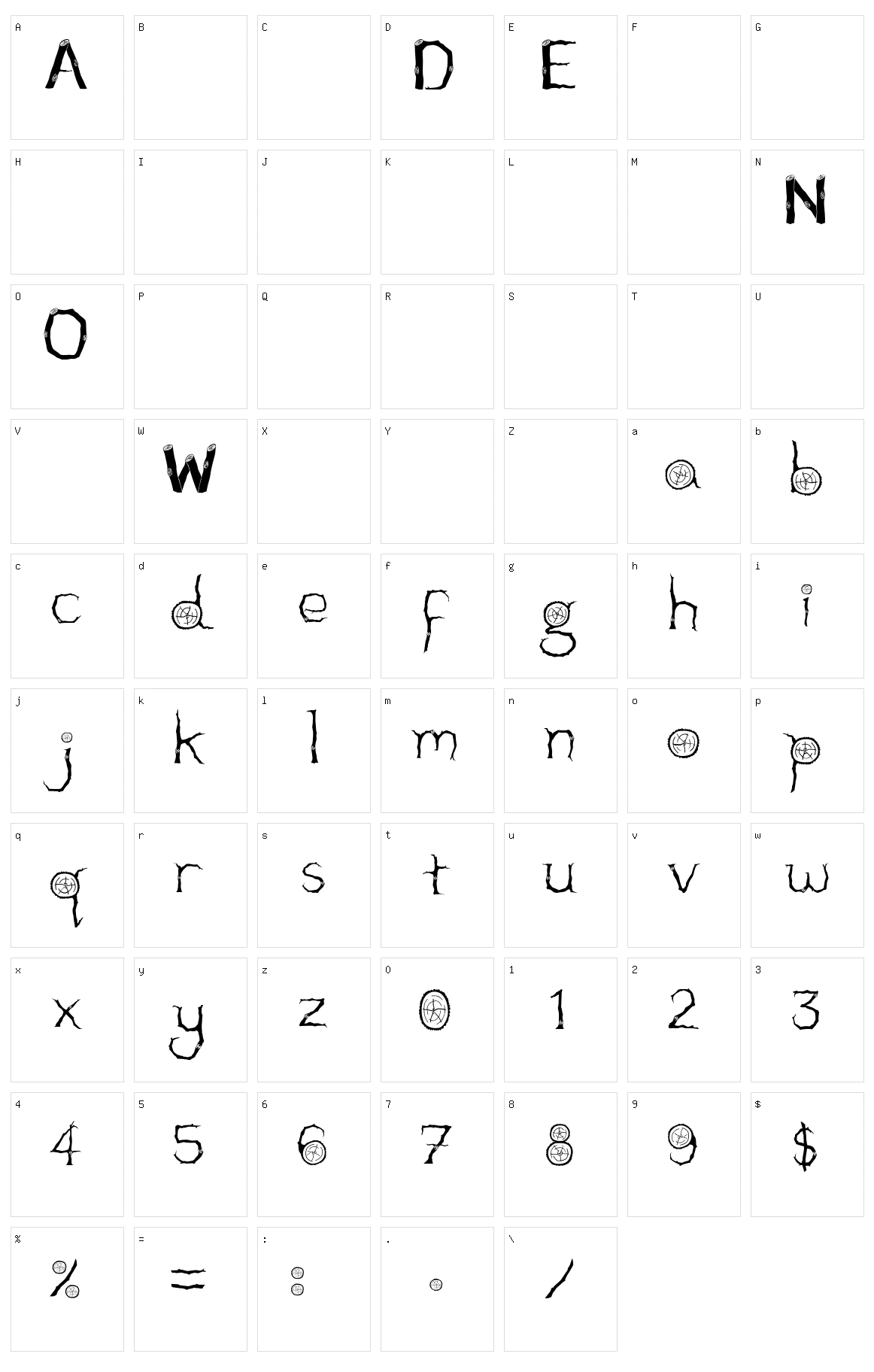 Wooden Character Set