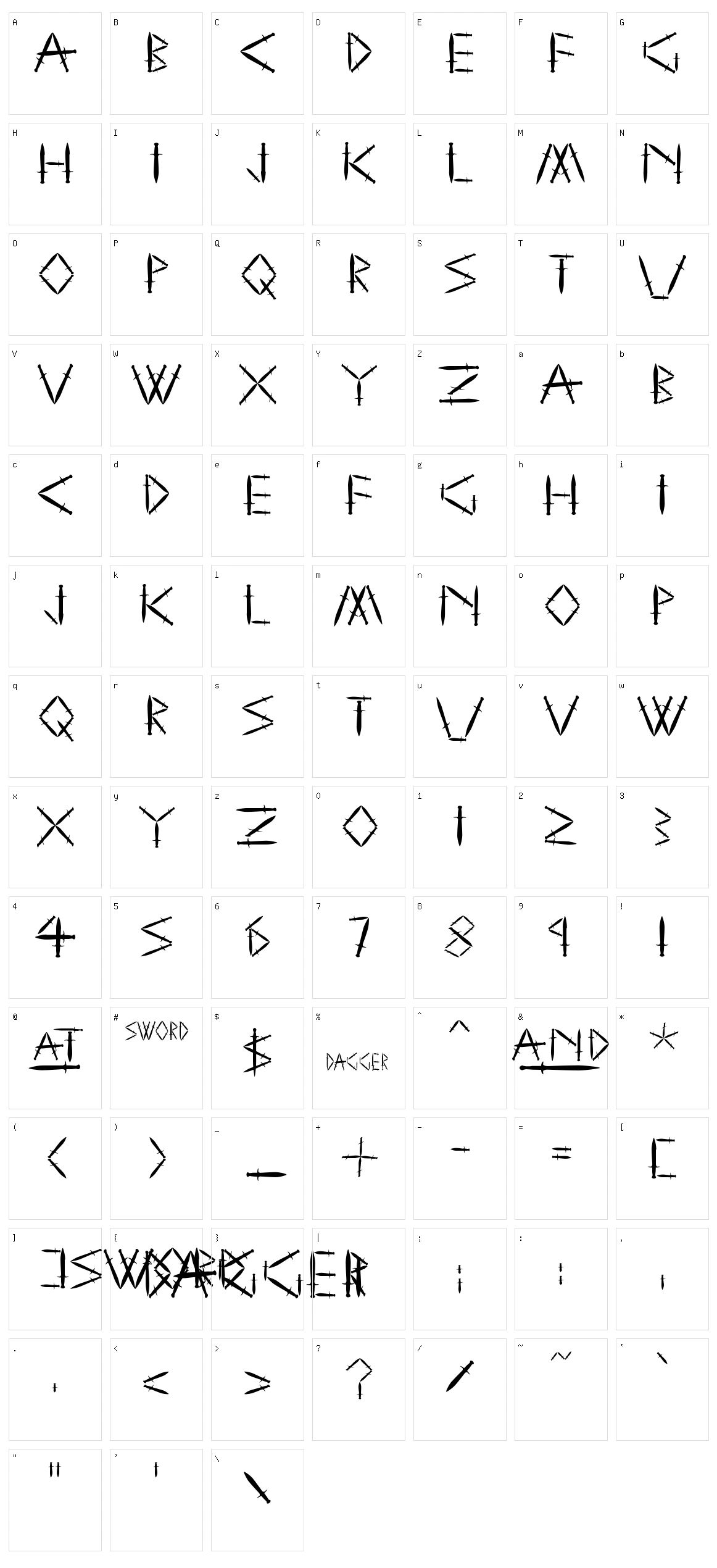 YY Sword and Dagger Character Set