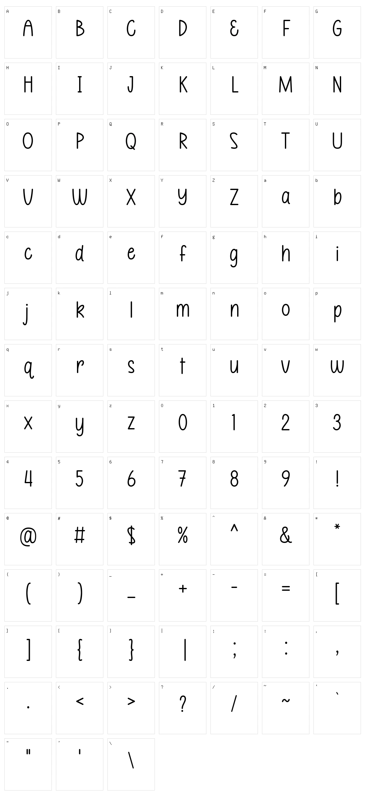 Monday Rainbow Character Set