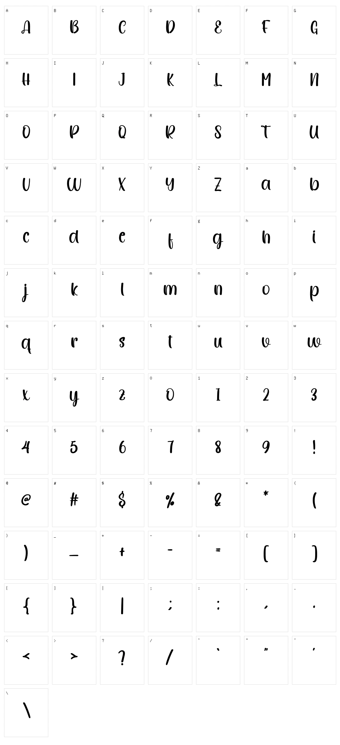 Wonderland Character Set