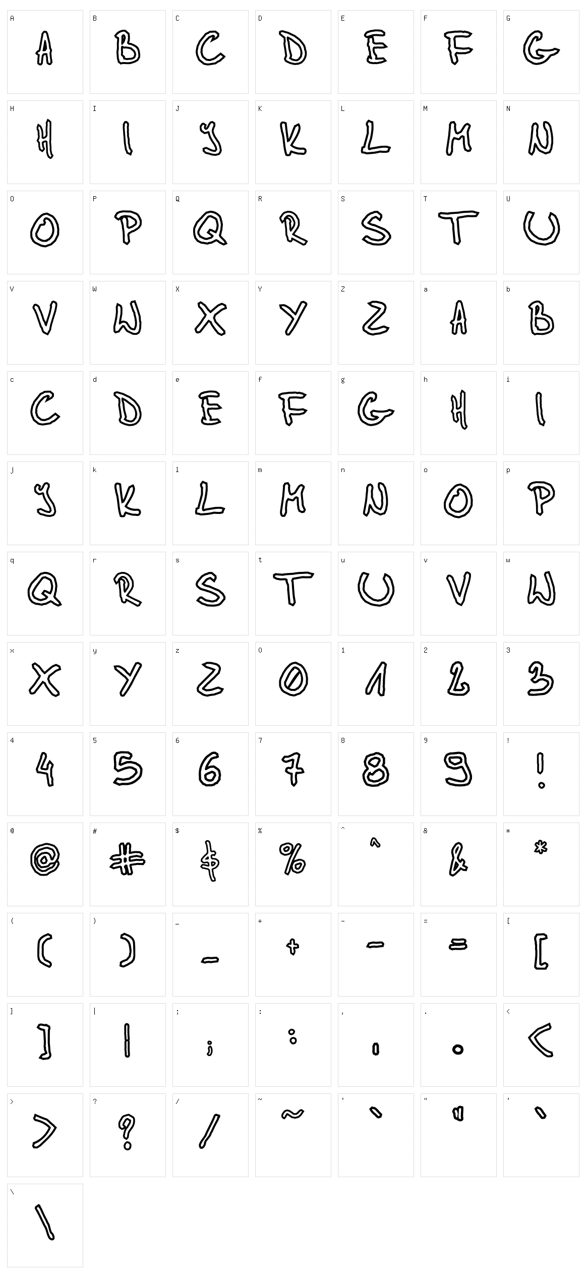 Glidepath Character Set