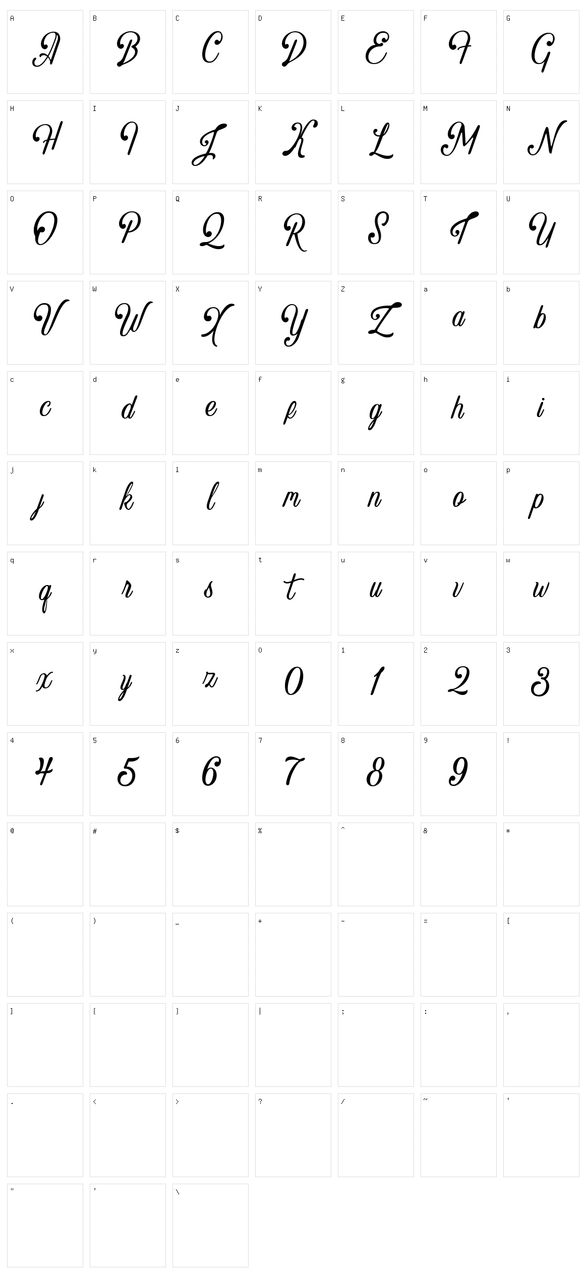 Crawley Character Set