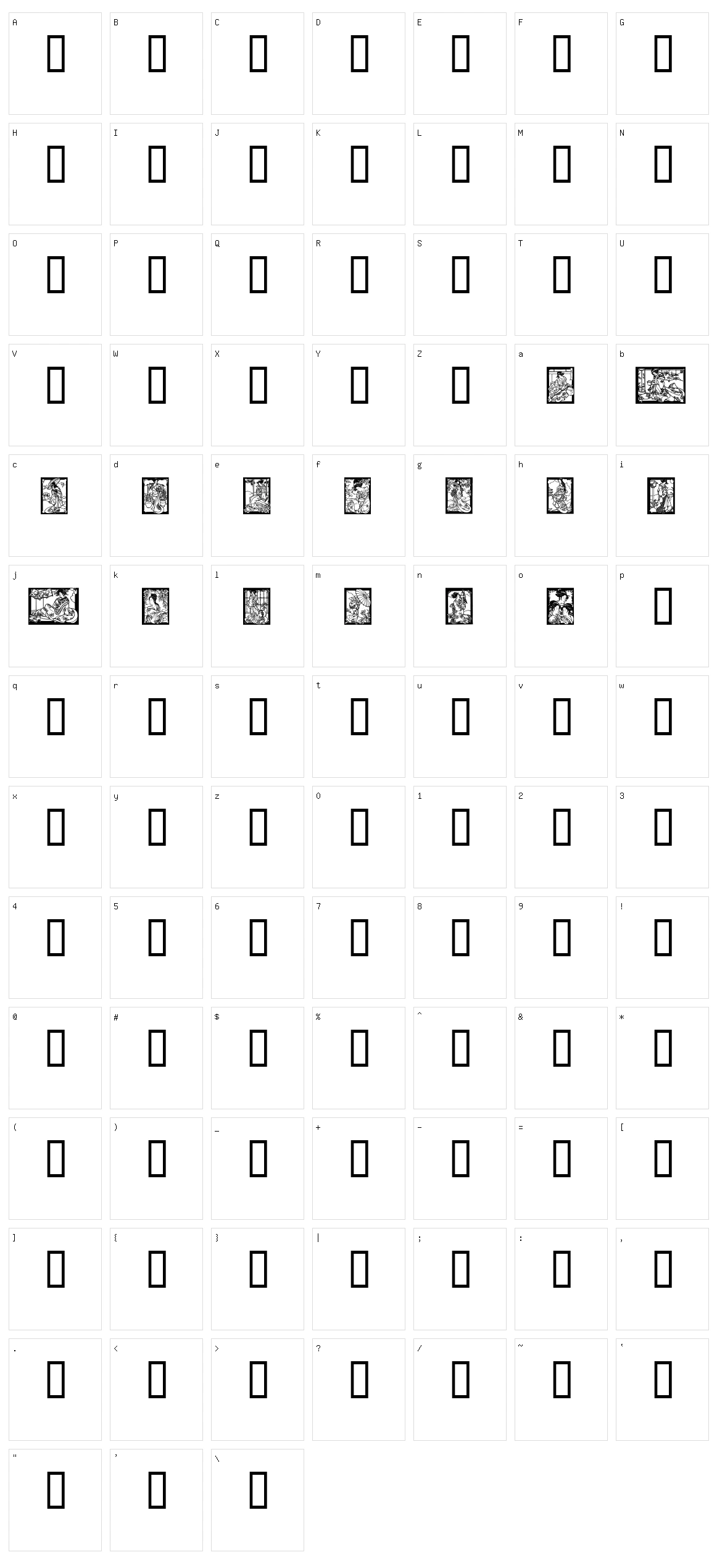 Geisha  Character Set