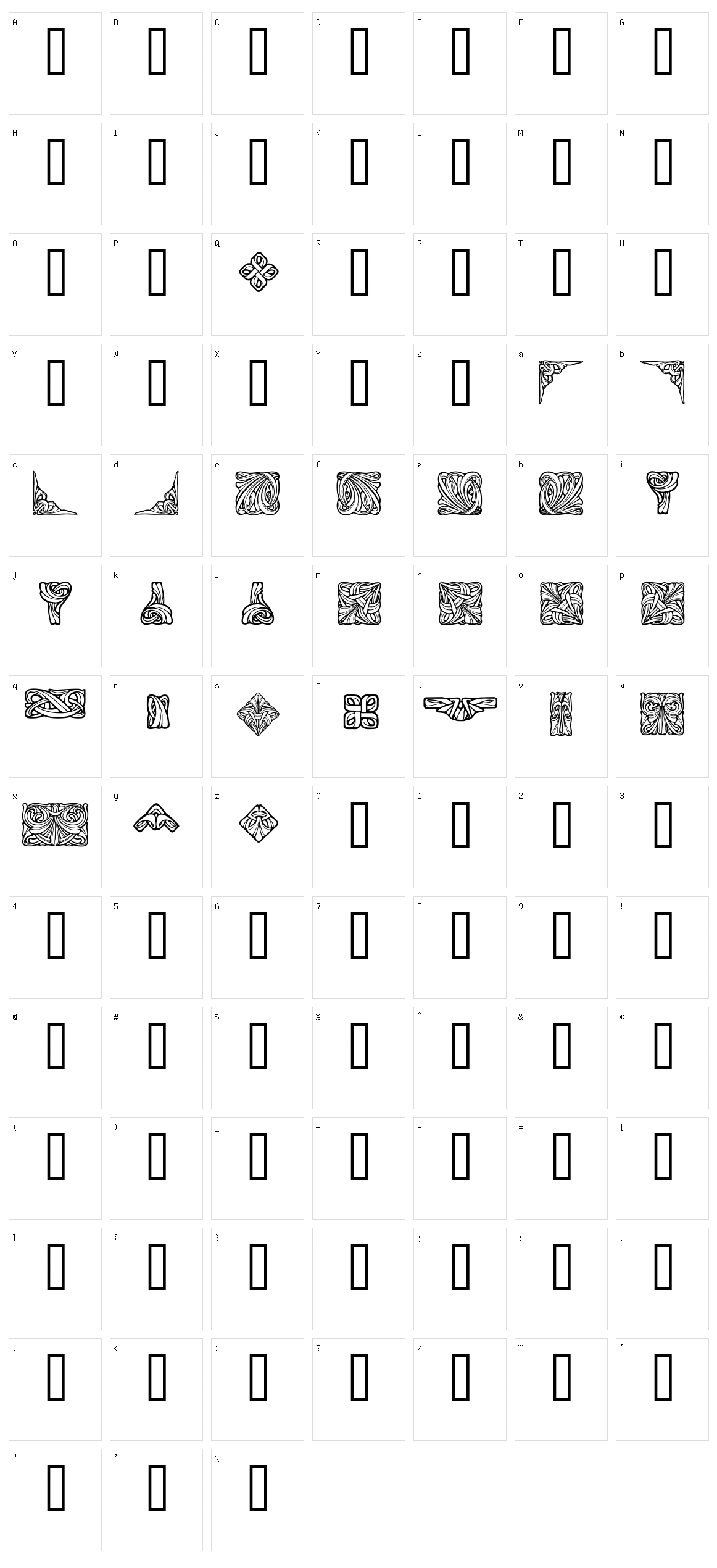 Orna 4  Character Set