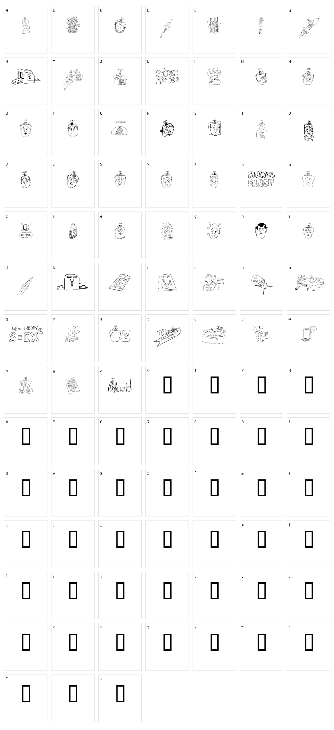 Fandom Dingbats  Character Set