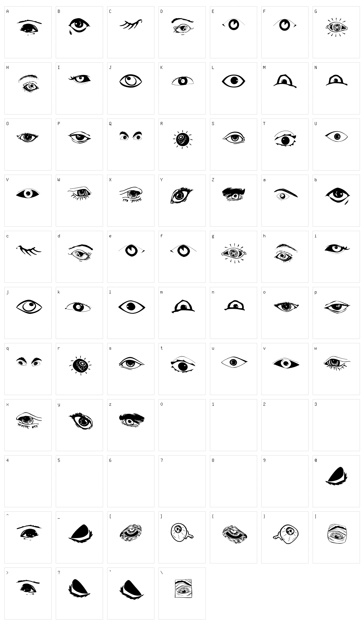 Eyes  Character Set