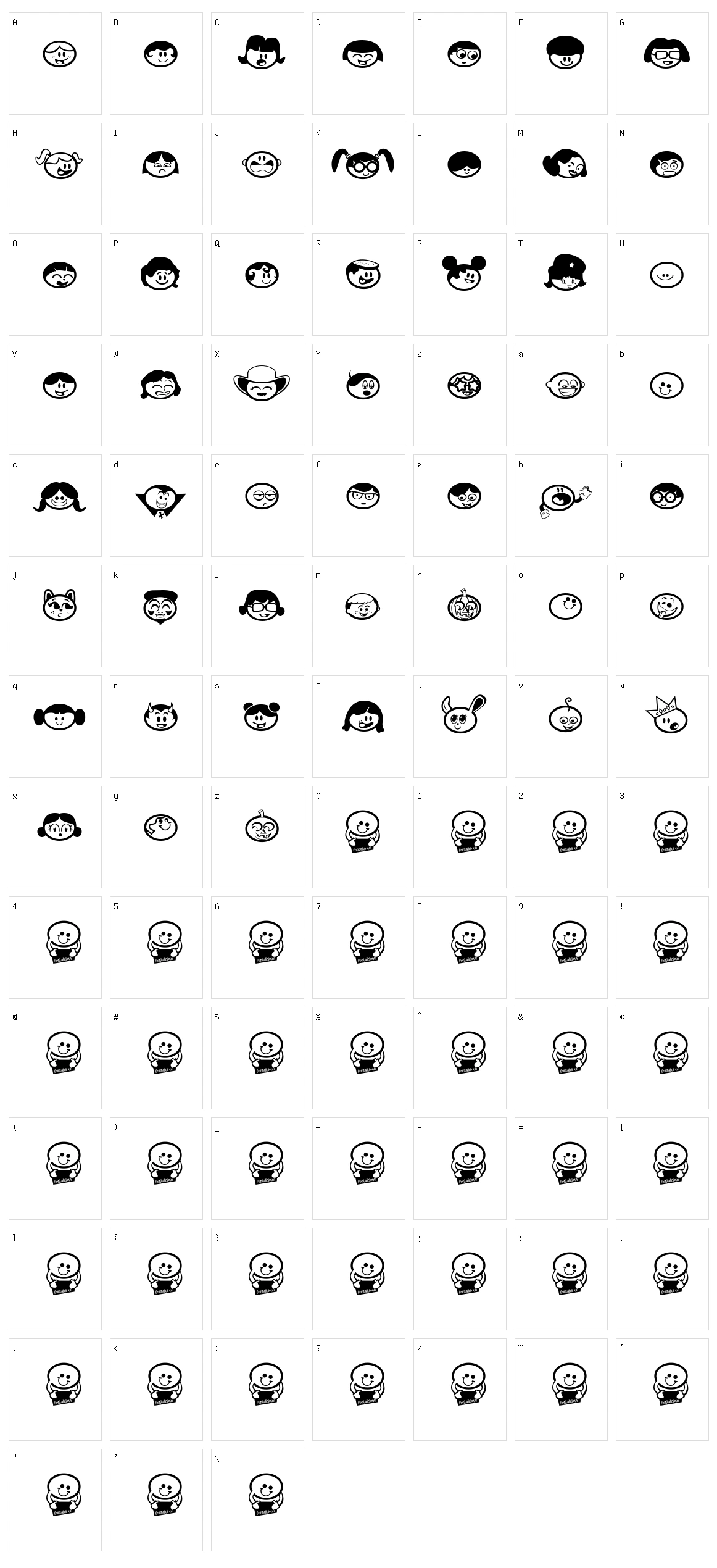 Chickabiddies  Character Set