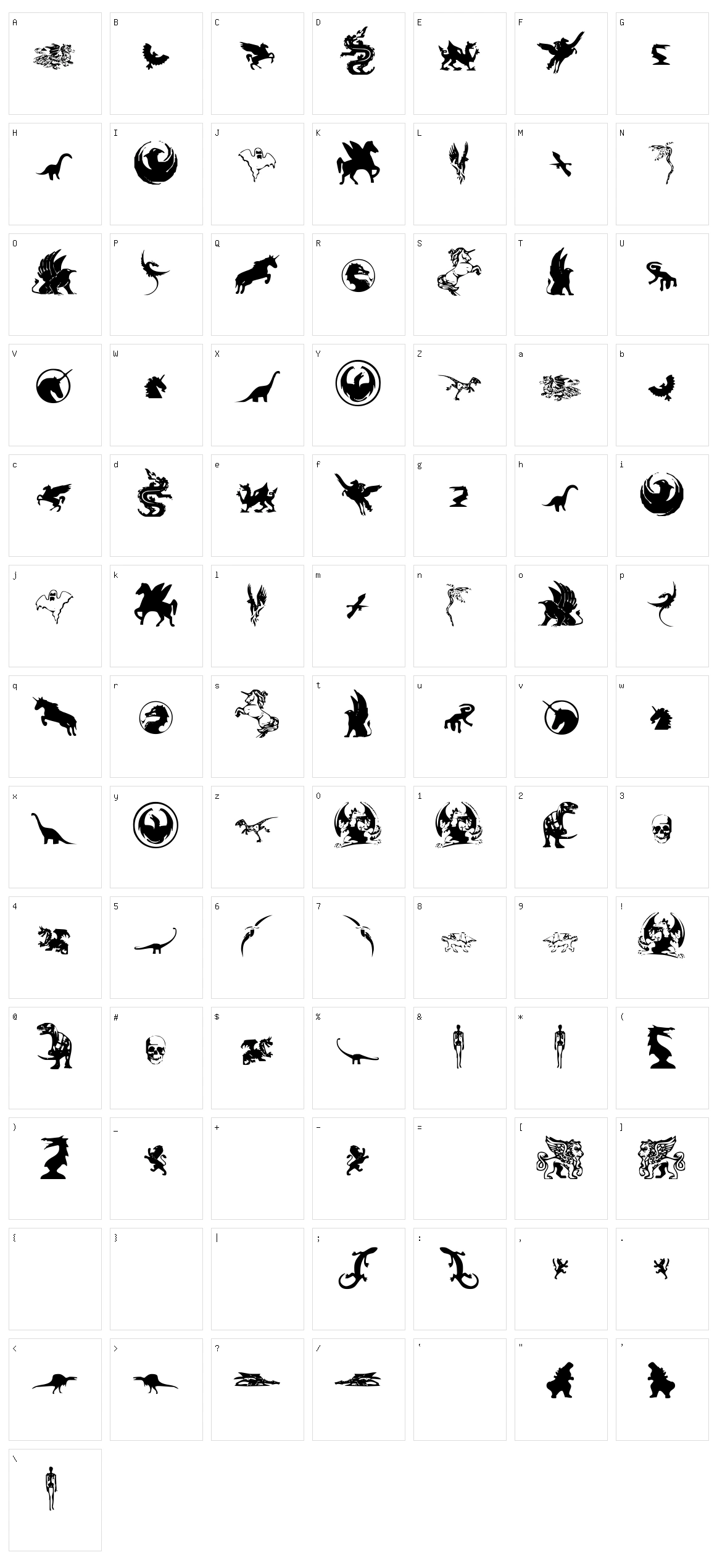 Fantastic Creatures  Character Set