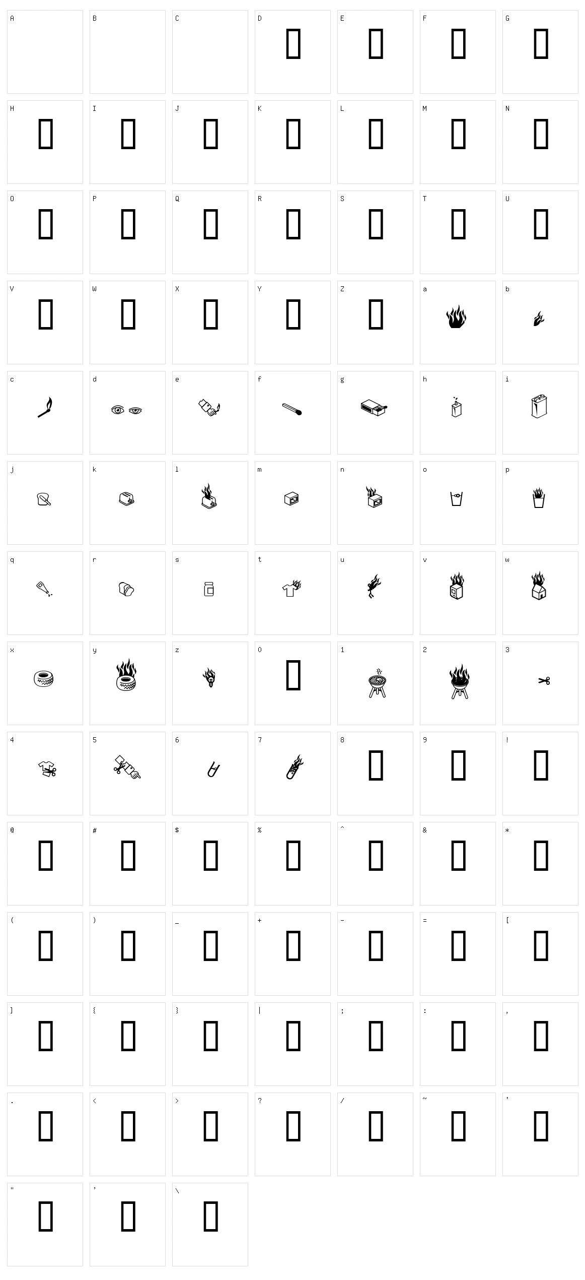 pyrobats  Character Set