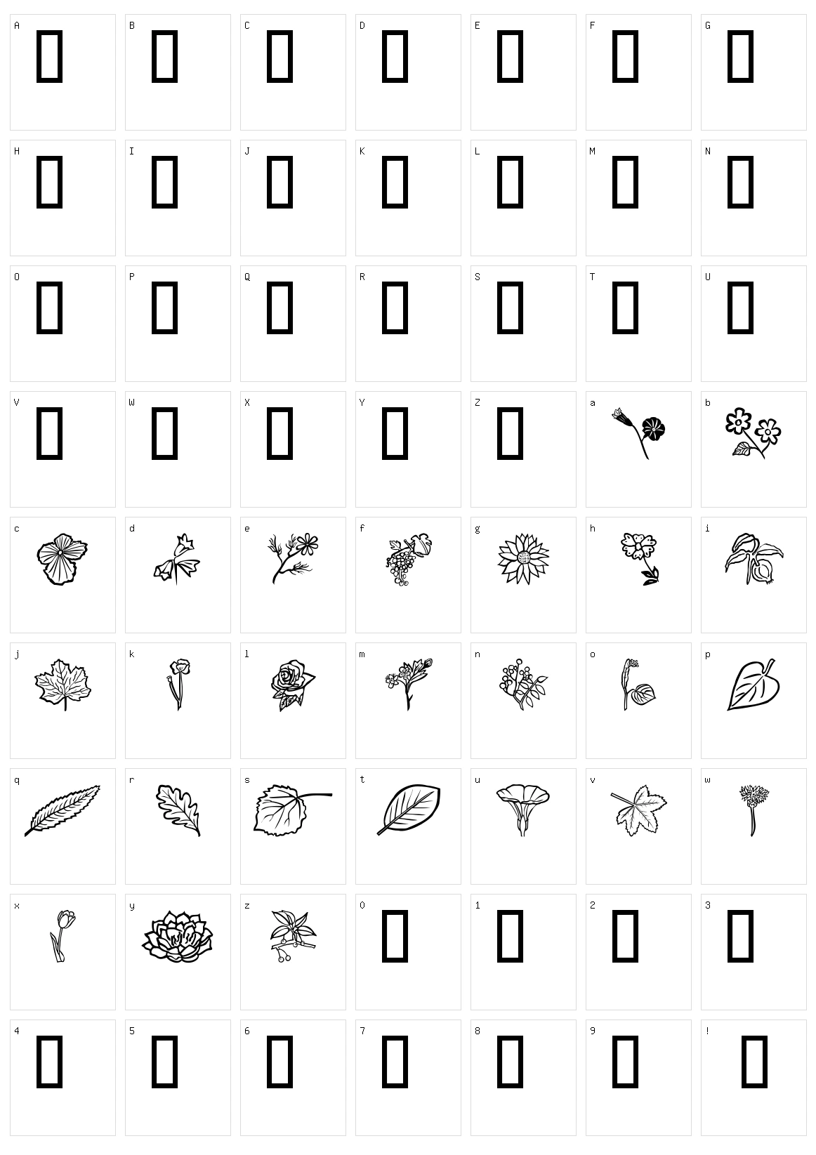 Flower Show  Character Set