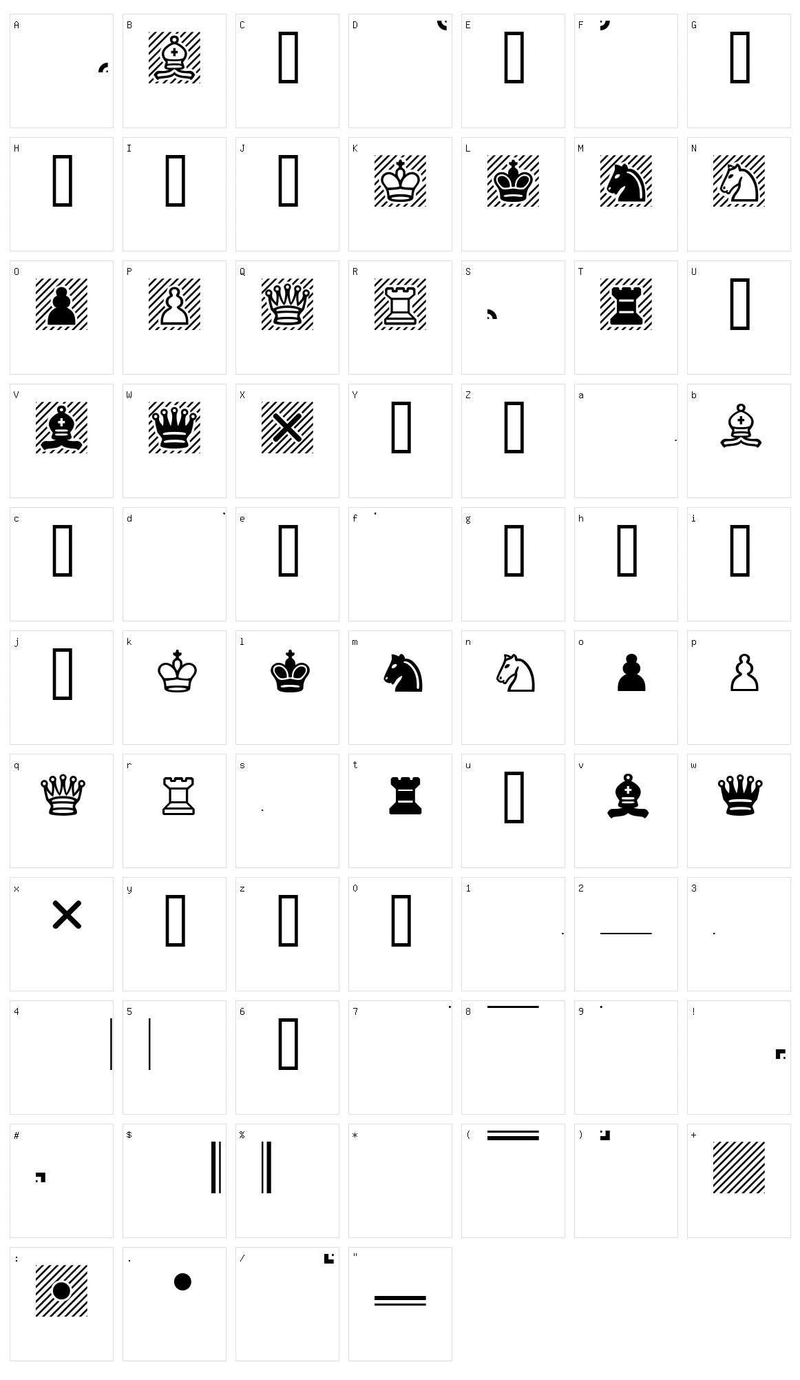Chess Cases  Character Set