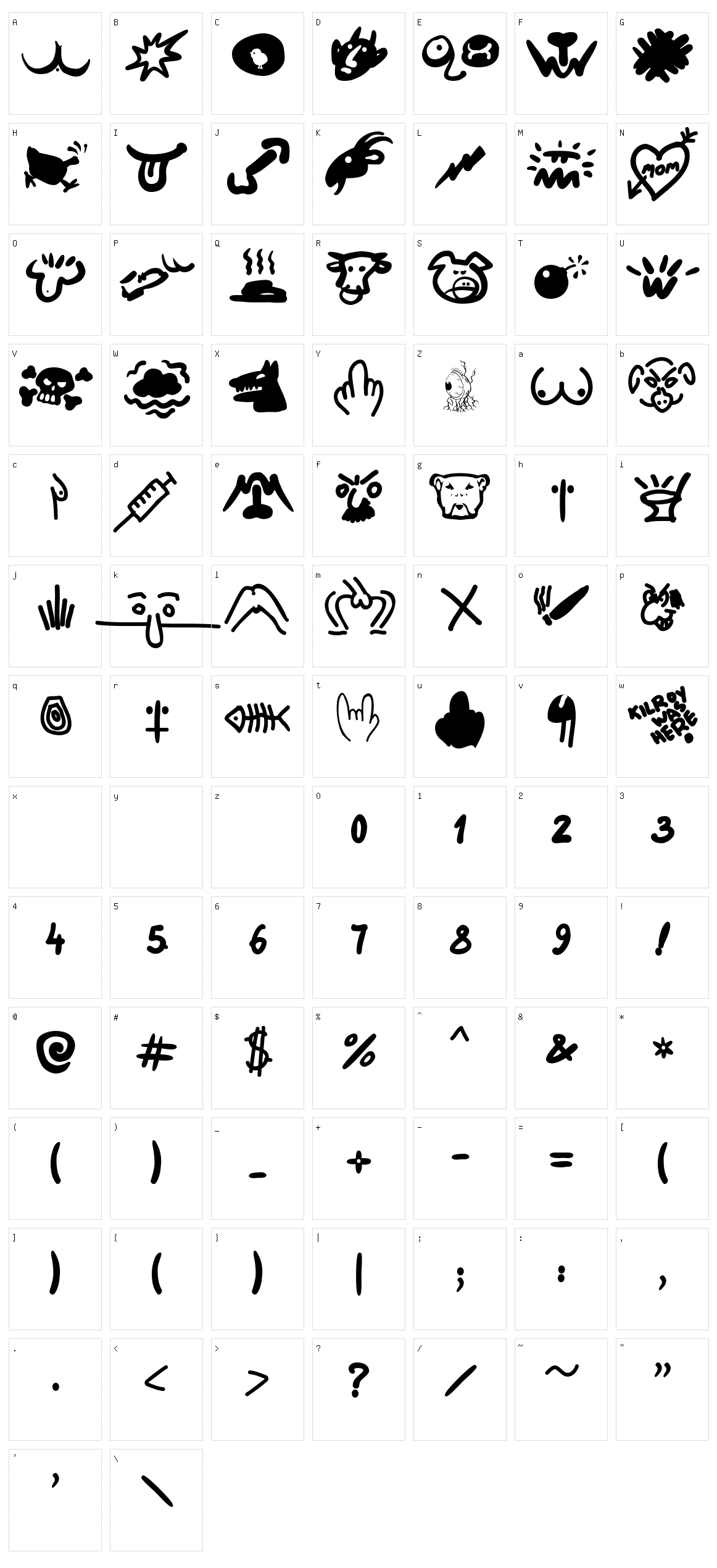 HardTalk  Character Set