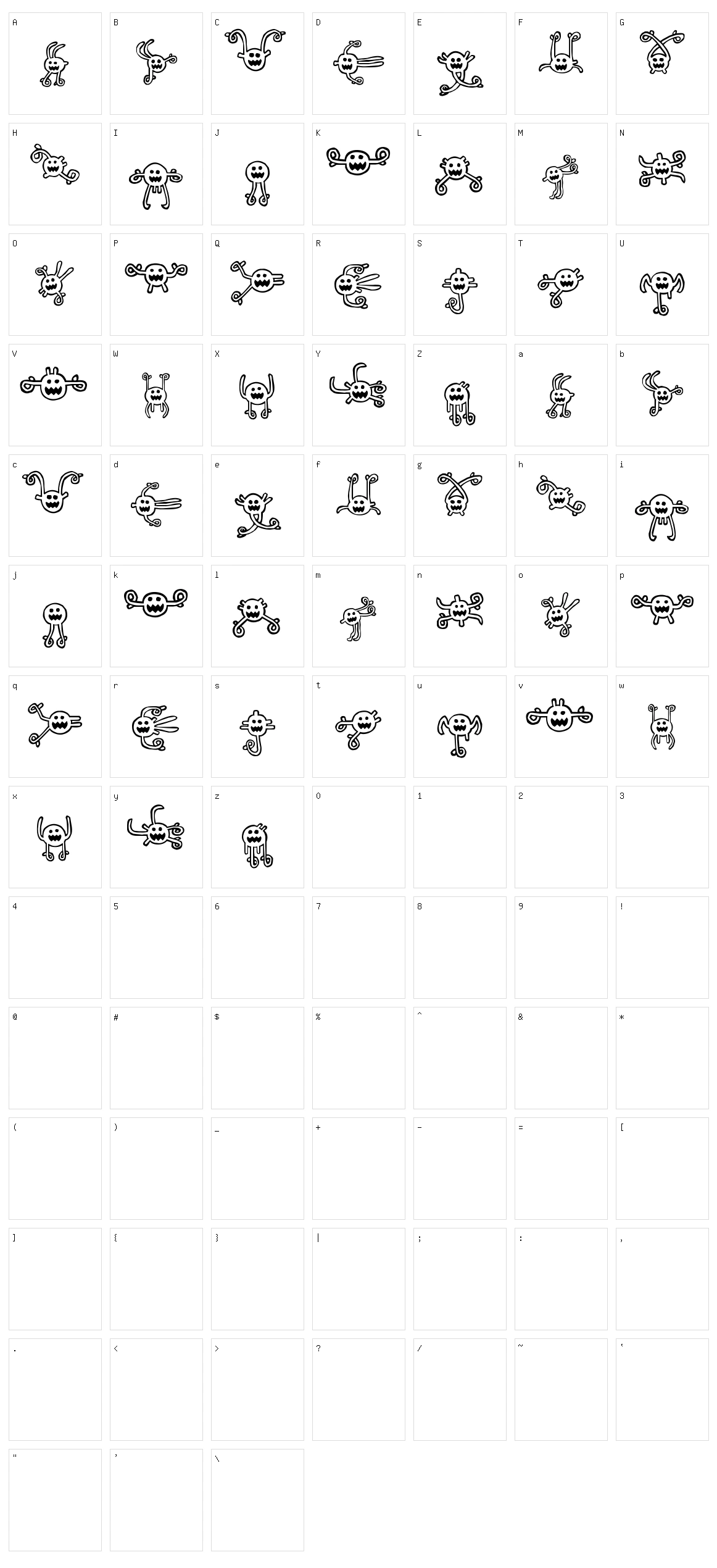 between_my_ears  Character Set