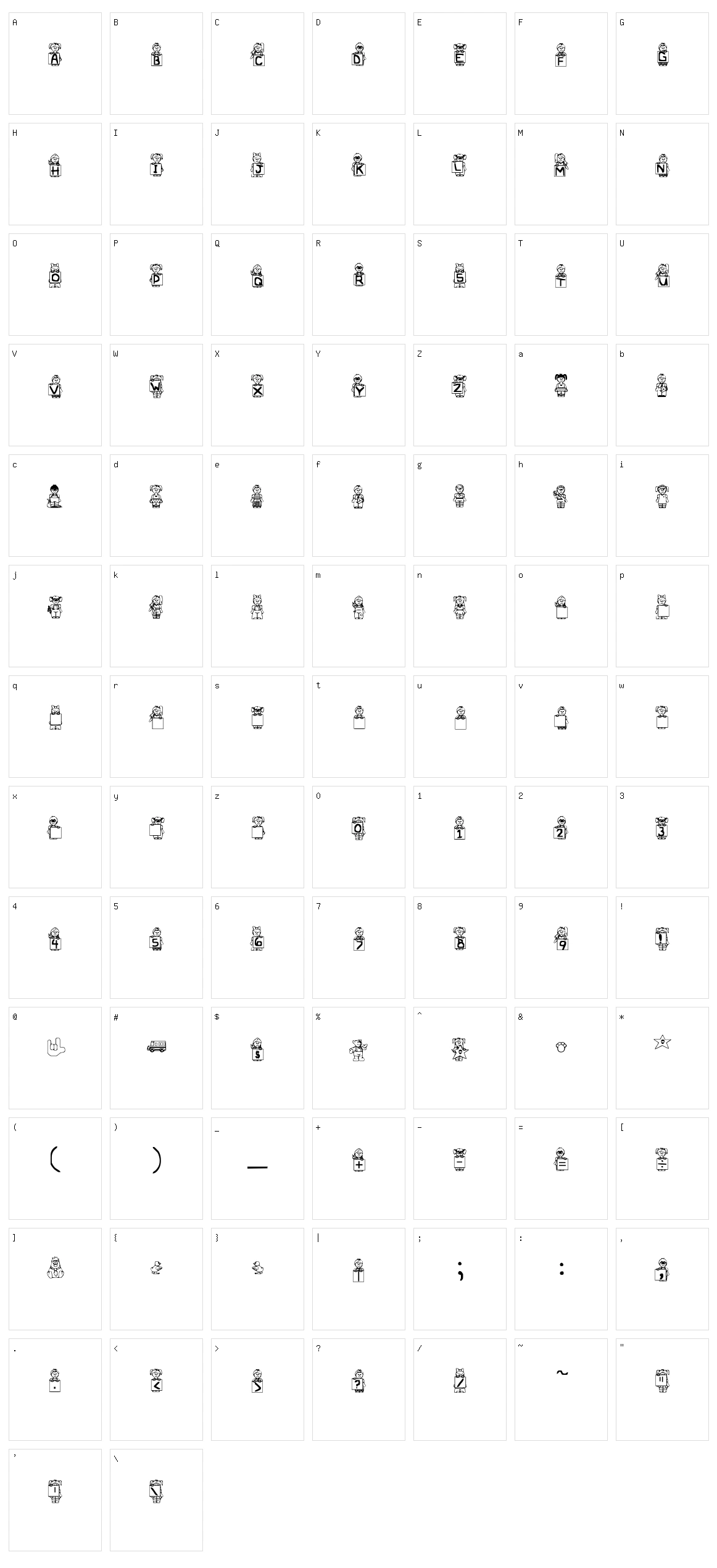Rainie's Kids  Character Set