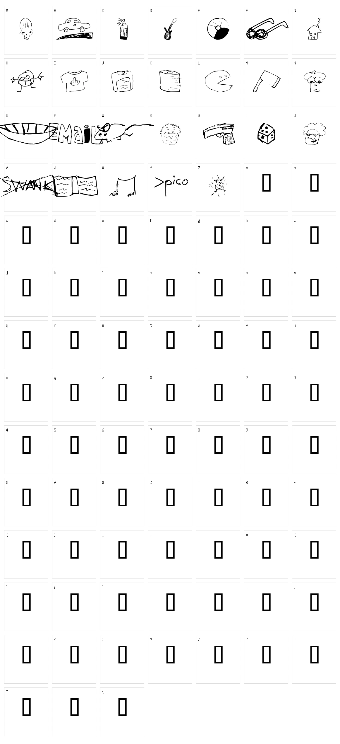 SuperMattBatz  Character Set