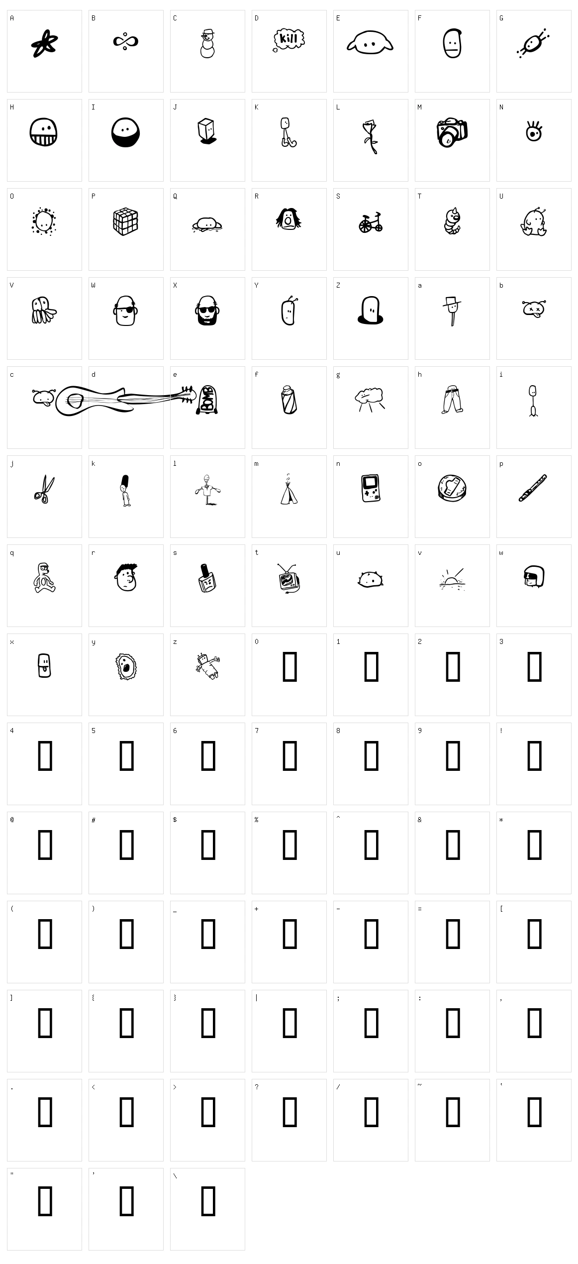 Tombats 6  Character Set