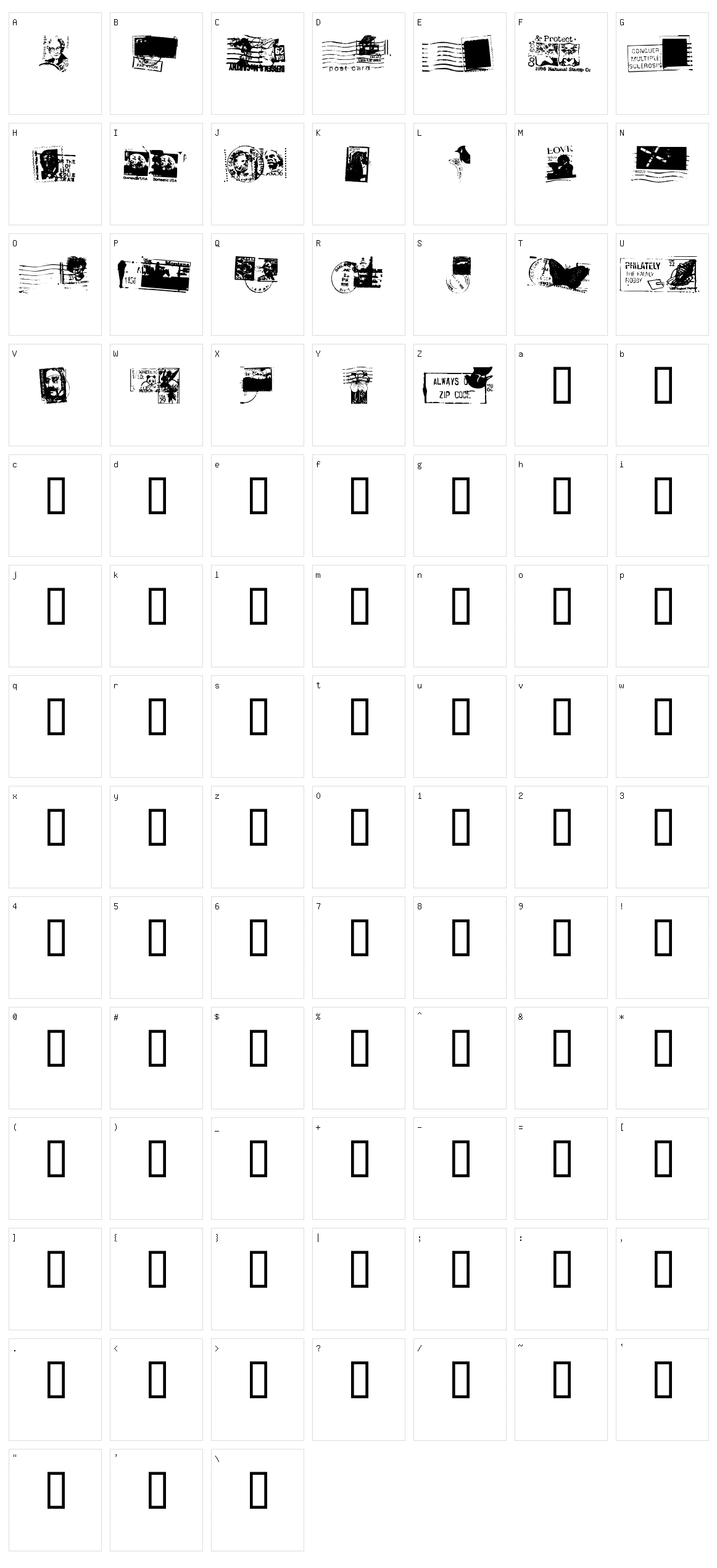 Dead Letter Office Thirty Two  Character Set