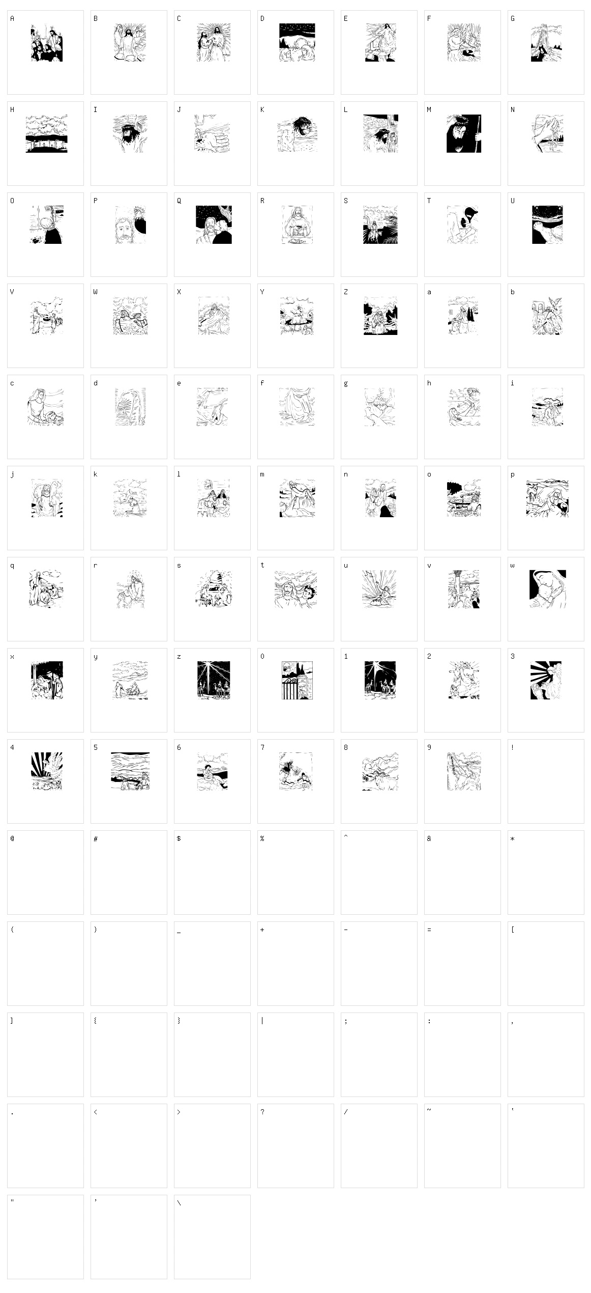 BiblishPictures  Character Set