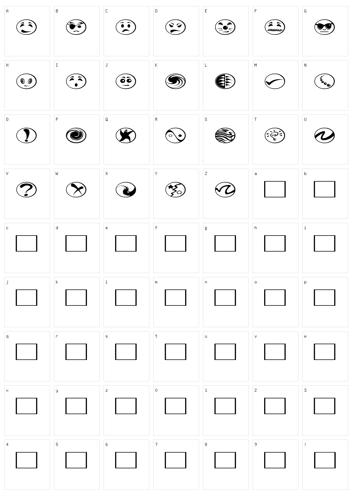Radbats  Character Set