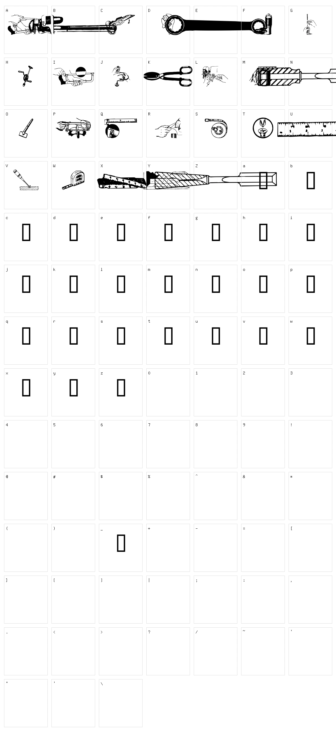 Handyman's Special  Character Set