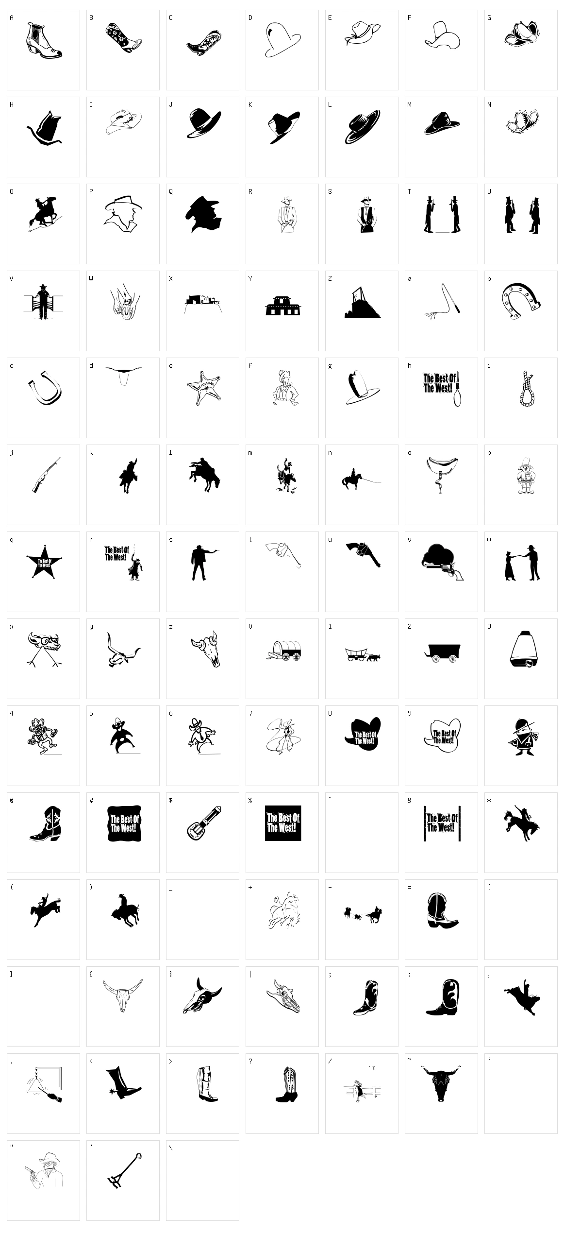 WeLoveAmericasWisdom  Character Set