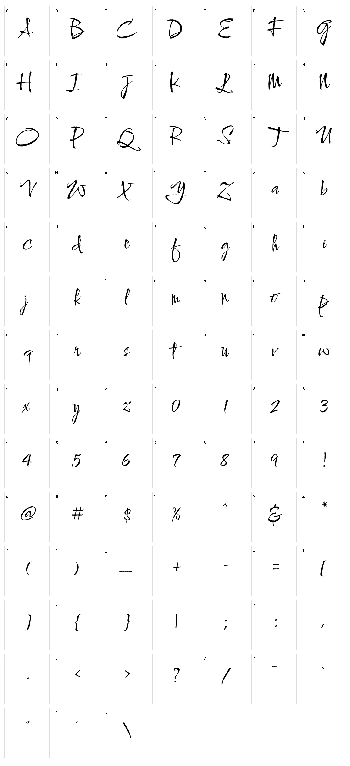 Comforter brush Character Set