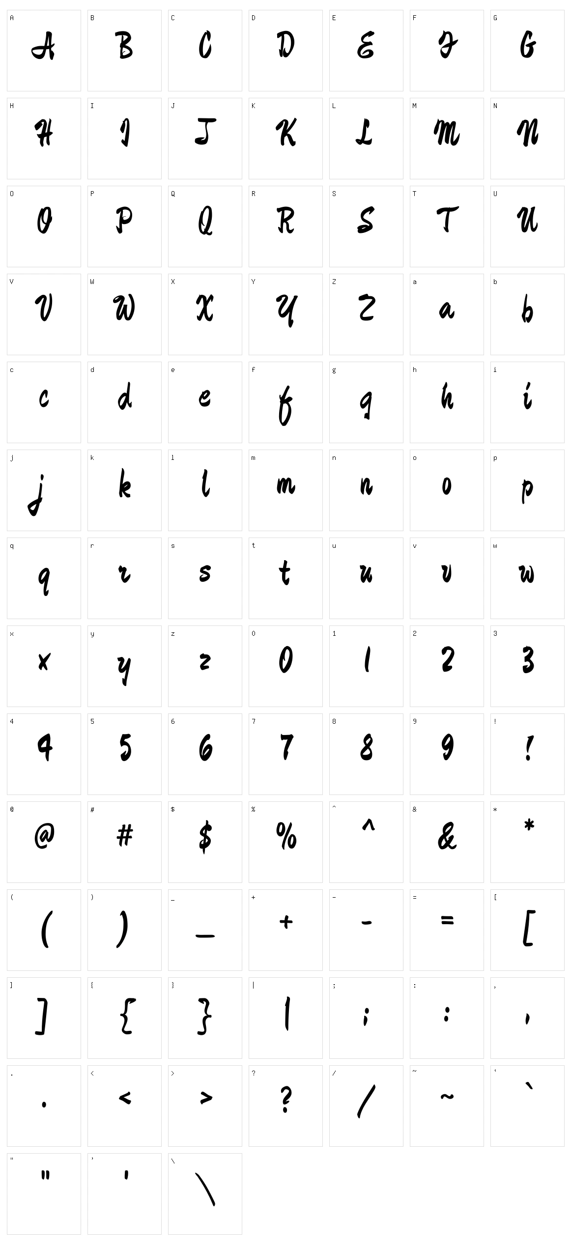 Devonshire Character Set
