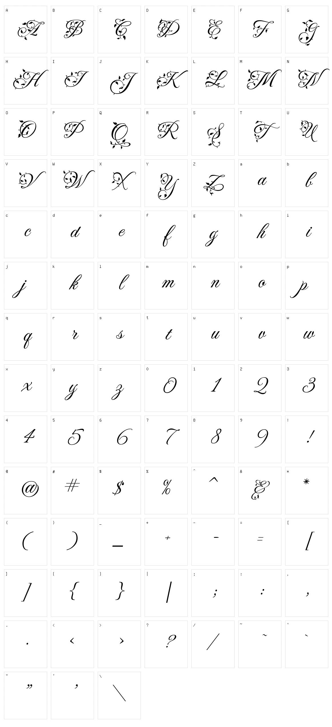 Fleur de leah Character Set