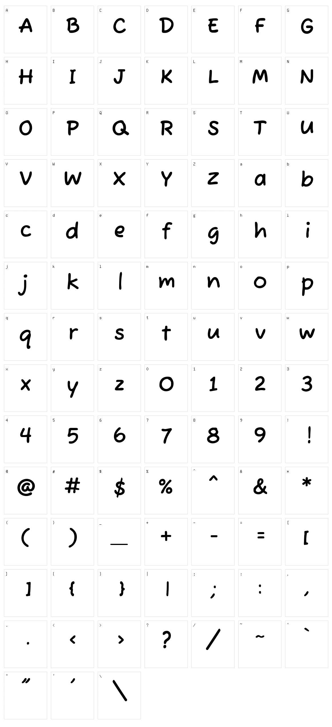 Fuzzy bubbles Character Set