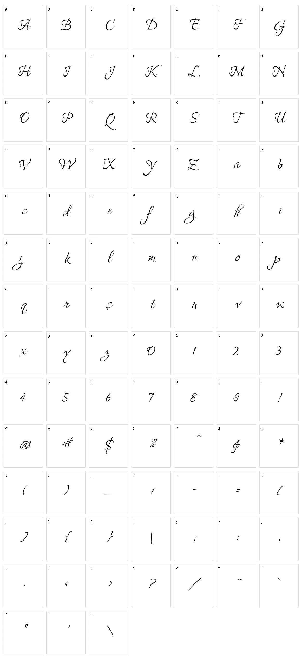 Grey qo Character Set