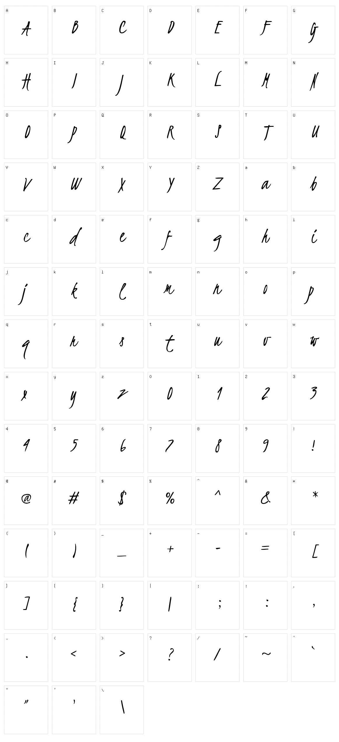 Kristi Character Set