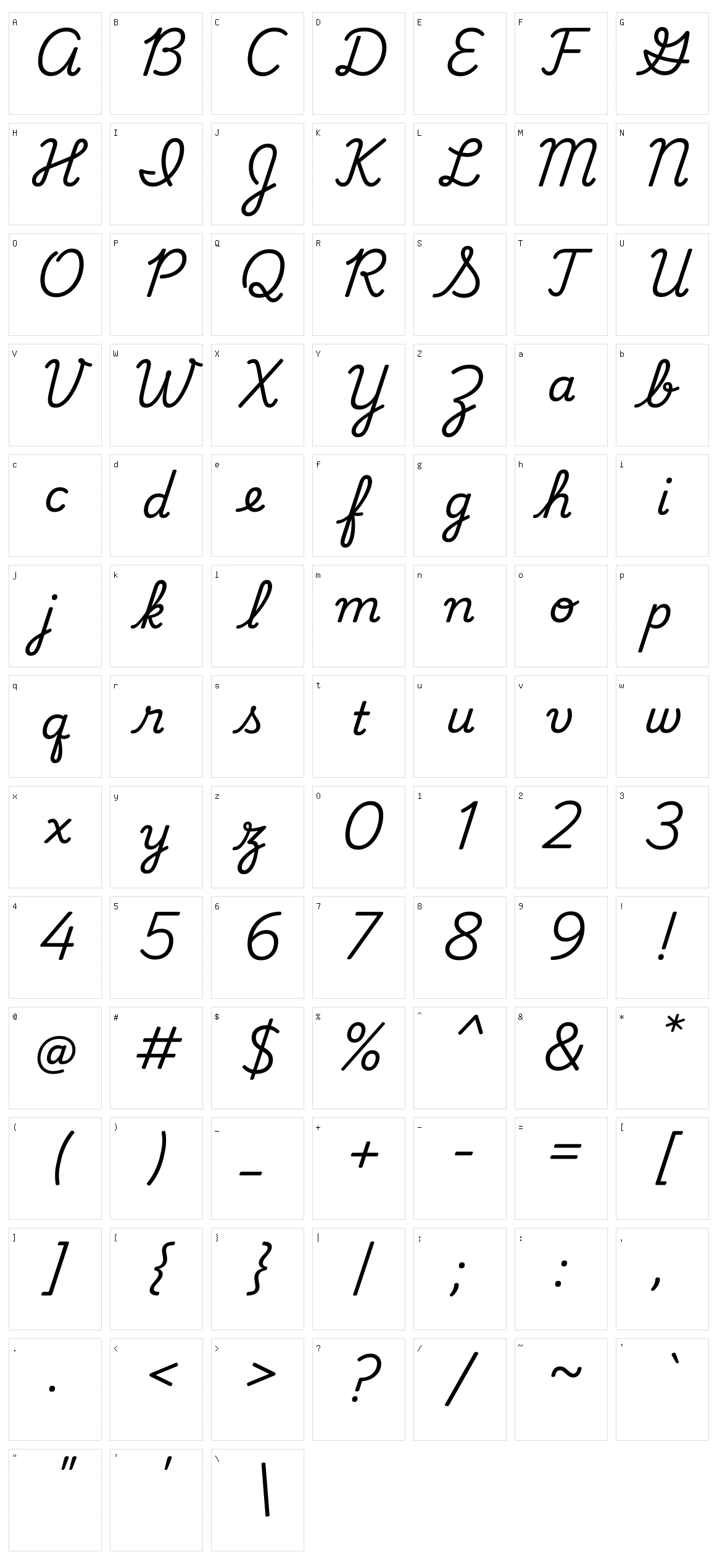 Playwrite co Character Set