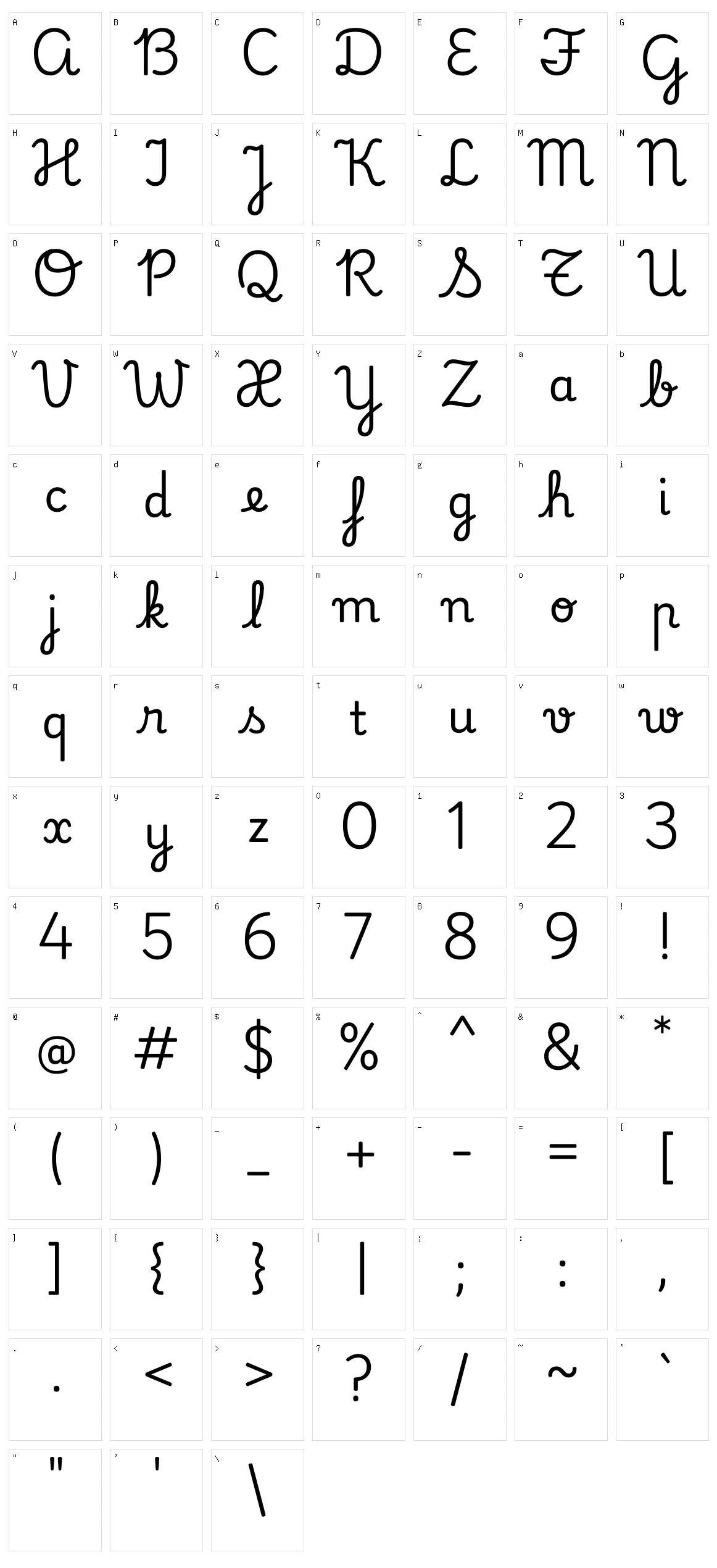 Playwrite es deco Character Set