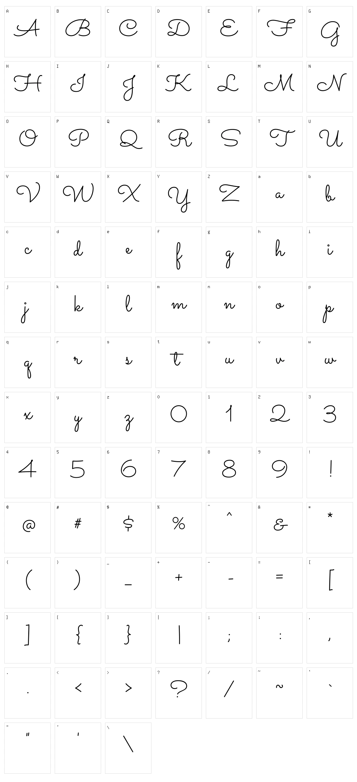 Sacramento Character Set