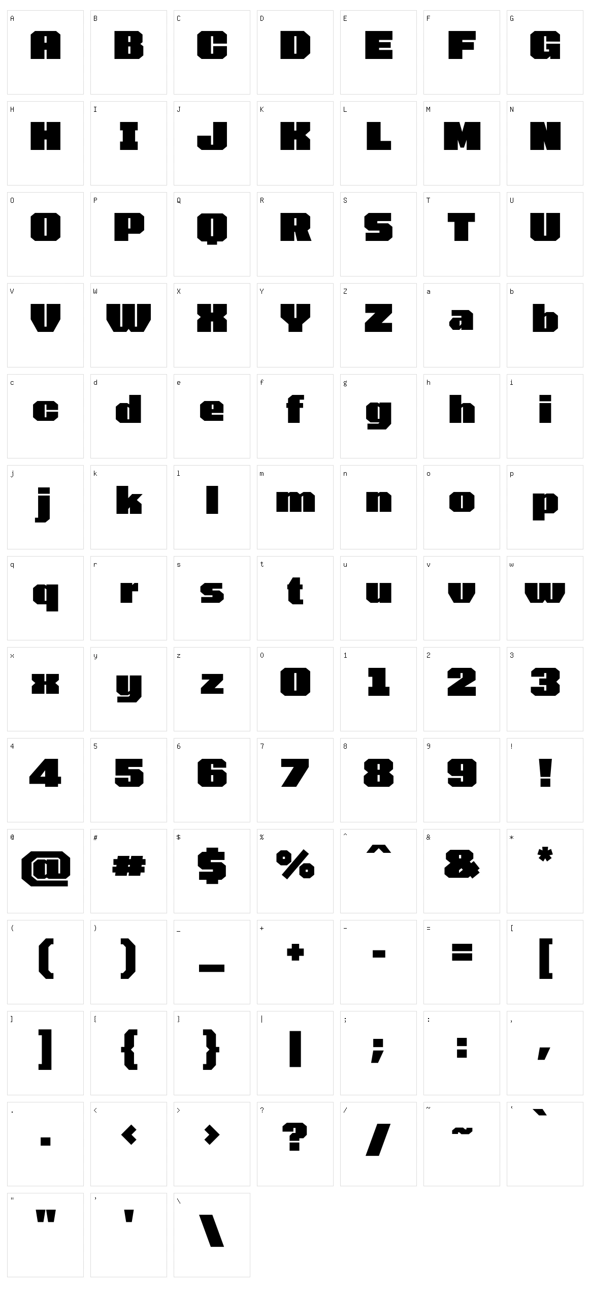 Tomorrow Character Set