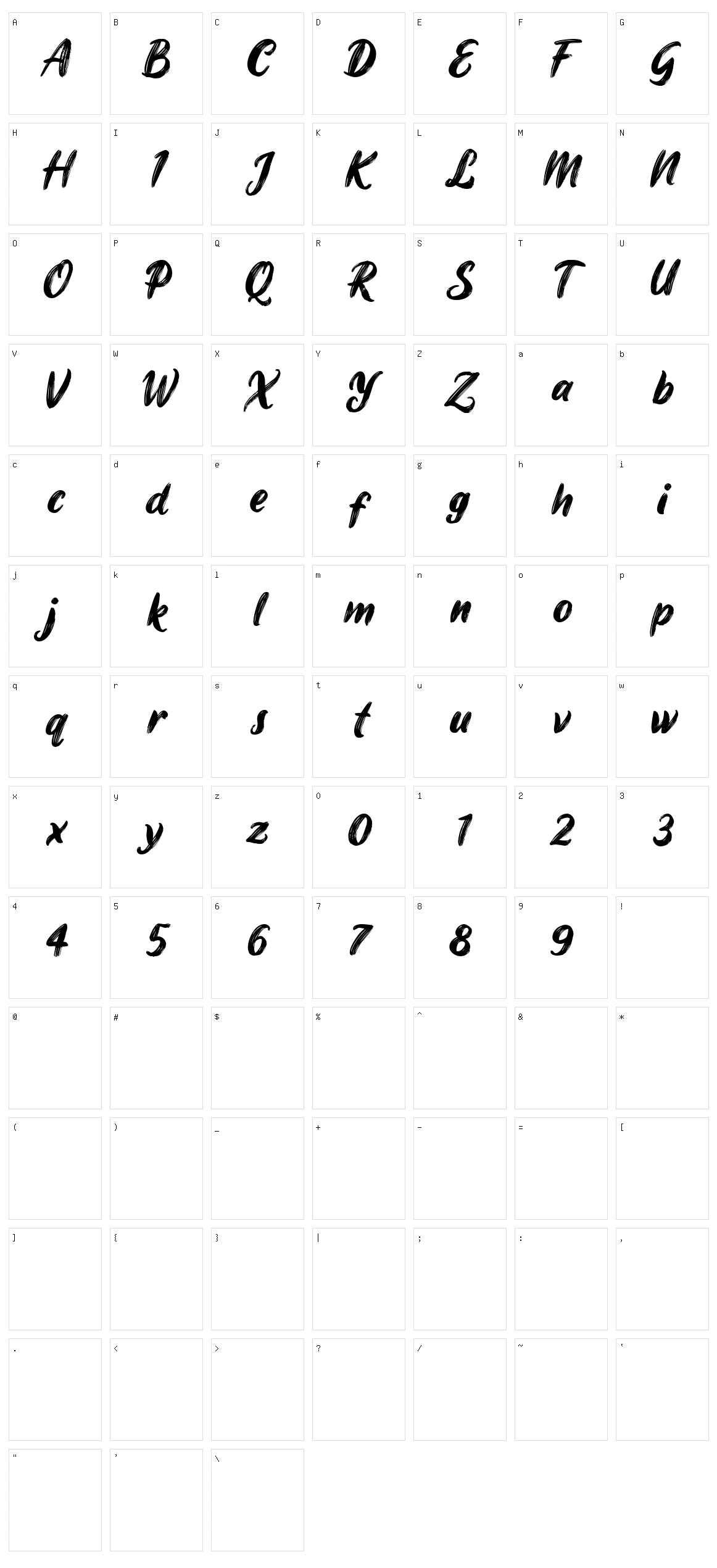 James Stroker Character Set